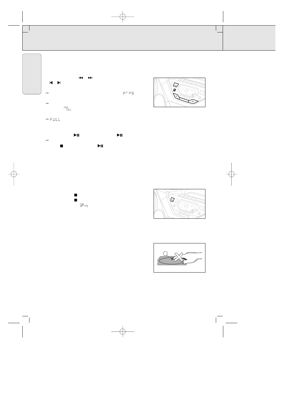 Cd player, Programming track numbers, Reviewing the program | Erasing a program, Cd player and cd handling, English | Philips AZ157517 User Manual | Page 9 / 12