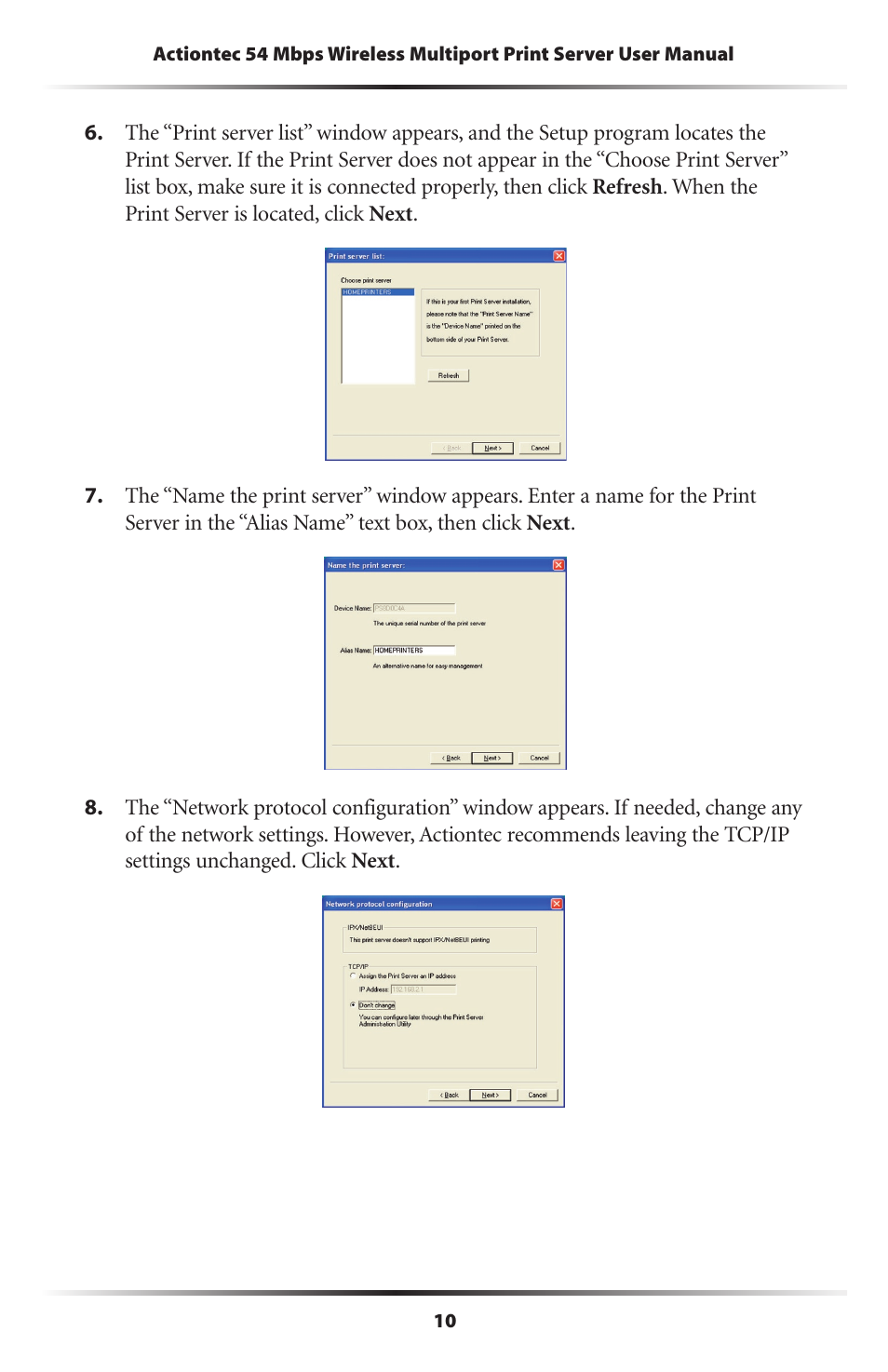 Actiontec electronic 802PSG User Manual | Page 13 / 77