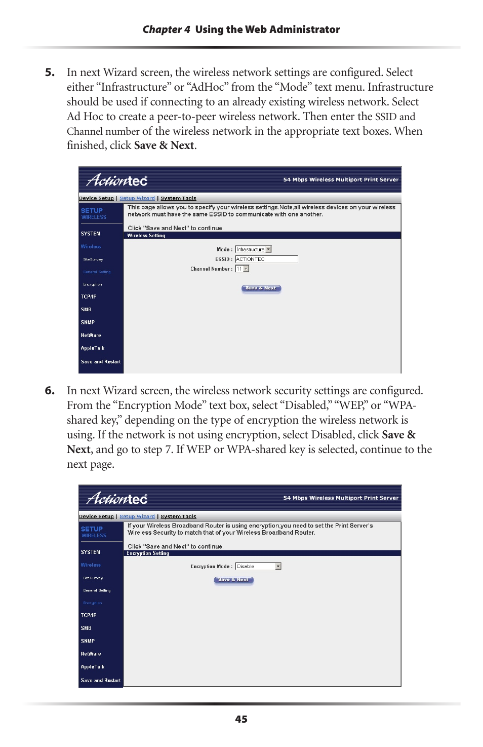 Actiontec electronic 802PSG User Manual | Page 48 / 77