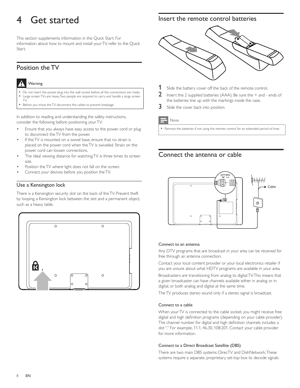 Philips LCD TV 47PFL5704D 119cm-47" class Full HD 1080p digital TV with Pixel Plus 3 HD User Manual | Page 10 / 39