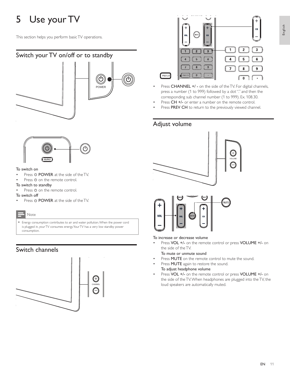 Philips LCD TV 47PFL5704D 119cm-47" class Full HD 1080p digital TV with Pixel Plus 3 HD User Manual | Page 13 / 39