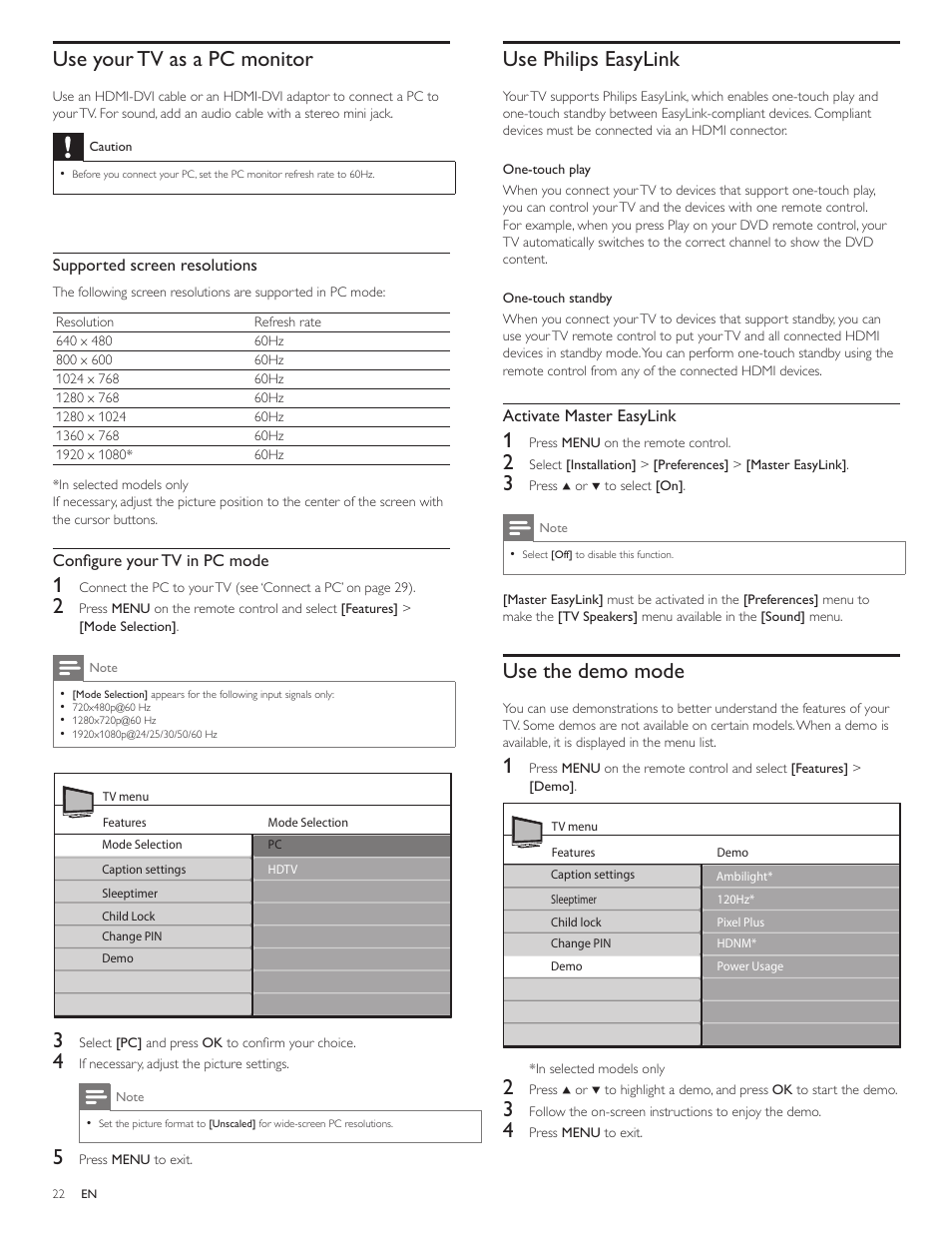 Philips LCD TV 47PFL5704D 119cm-47" class Full HD 1080p digital TV with Pixel Plus 3 HD User Manual | Page 24 / 39