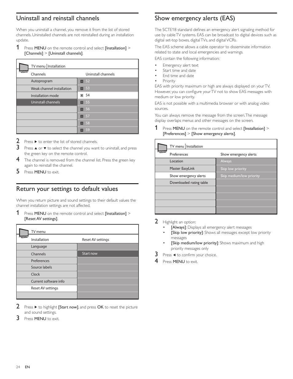 Philips LCD TV 47PFL5704D 119cm-47" class Full HD 1080p digital TV with Pixel Plus 3 HD User Manual | Page 26 / 39