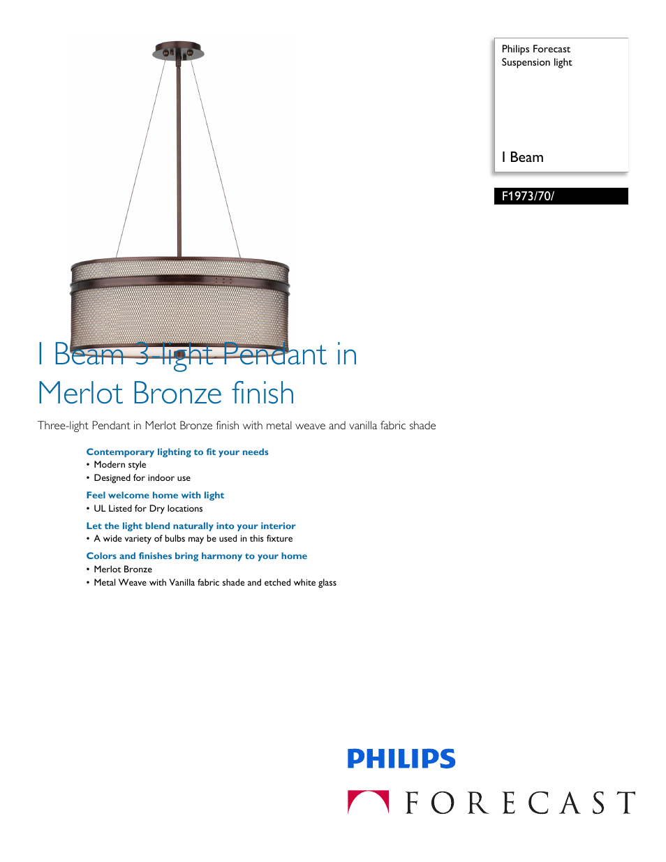 Philips F197370 User Manual | 2 pages