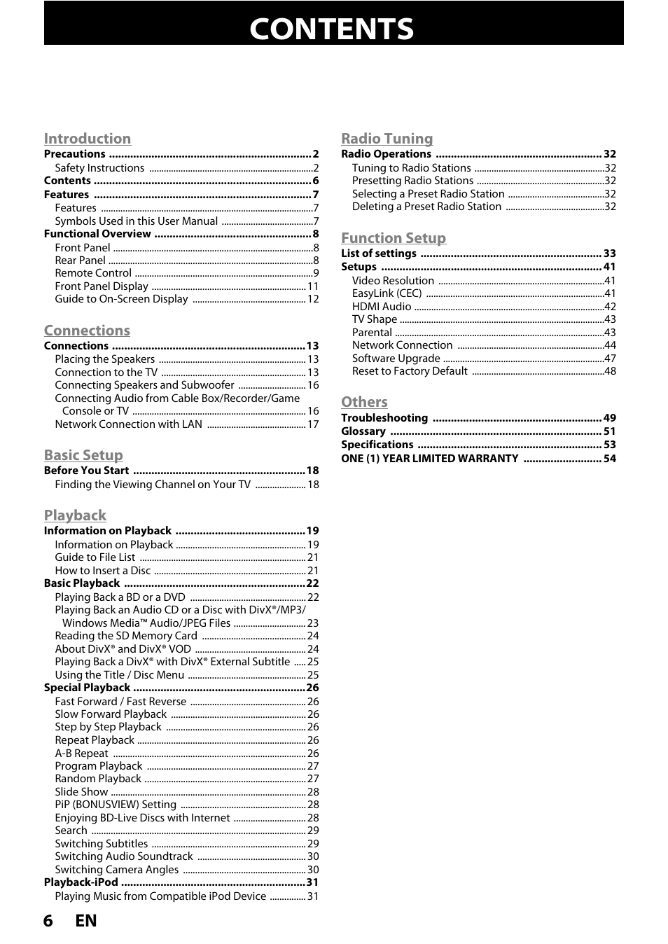 Philips HTS5100B-F7 User Manual | Page 6 / 56