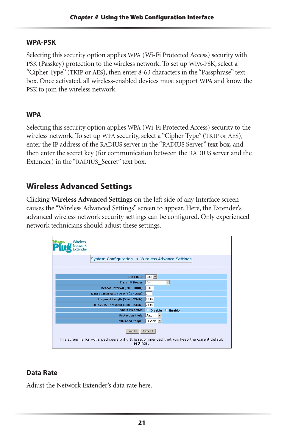 Wireless advanced settings | Actiontec electronic HPAP108T User Manual | Page 24 / 69