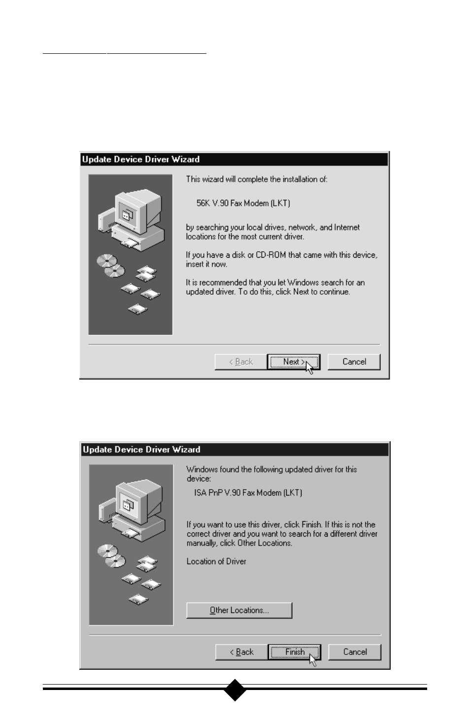 Configuring windows 95 osr2 | Actiontec electronic Plug n' Play Voice/Fax Modem V.90 ISA User Manual | Page 11 / 73