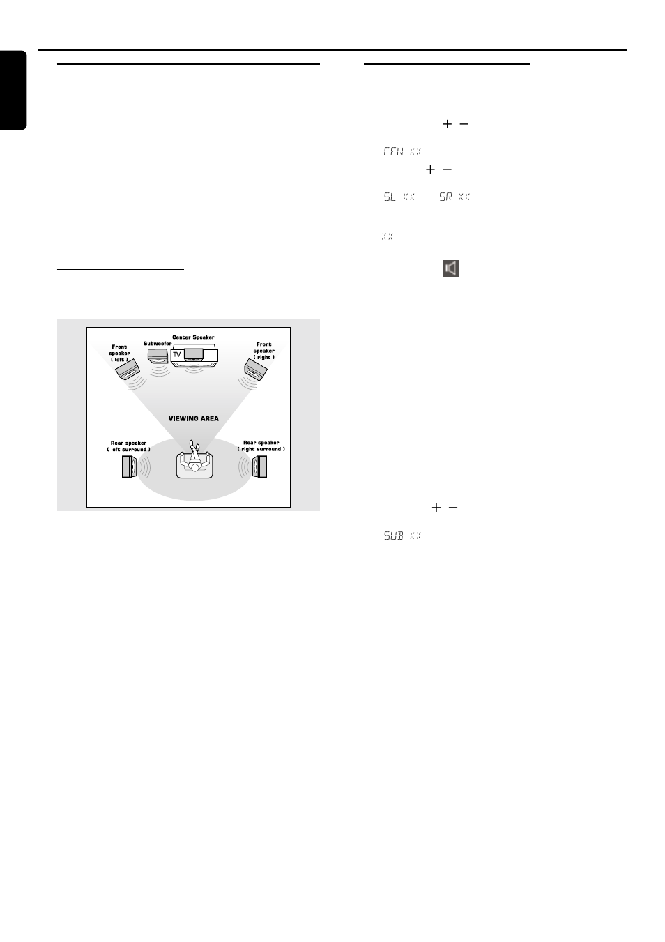 Preparations, Setting up the surround sound system, Setting up the subwoofer | Philips LX80003798 User Manual | Page 12 / 31