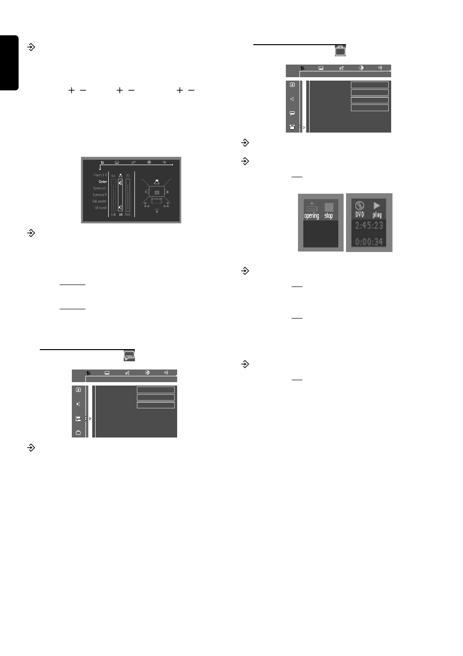Setting the language, Setting the features | Philips LX80003798 User Manual | Page 16 / 31