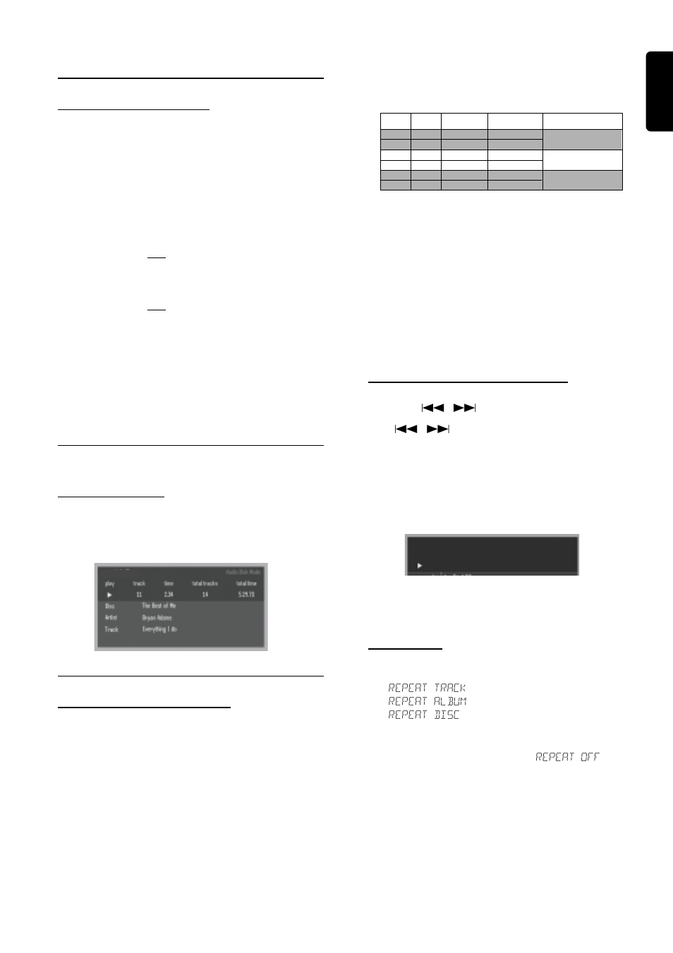 Special vcd/svcd features, Special sacd, mp3 and cd features, Special mp3-cd features | Playback control (pbc), Text information, Supported mp3-cd format, Selecting a desired album/track 1, Repeat play, When playing a disc with pbc, if pbc is set to off, If pbc is set to on | Philips LX80003798 User Manual | Page 25 / 31