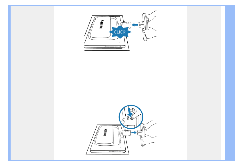 Detach the base stand | Philips 230E1HSB-00 User Manual | Page 81 / 126