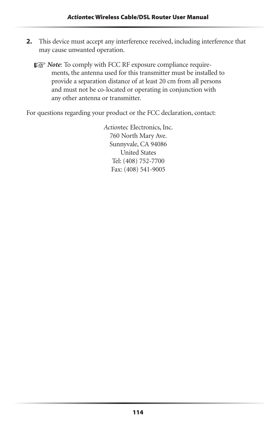 Actiontec electronic Actiontec Wireless DSL Gateway GT704WG User Manual | Page 119 / 123