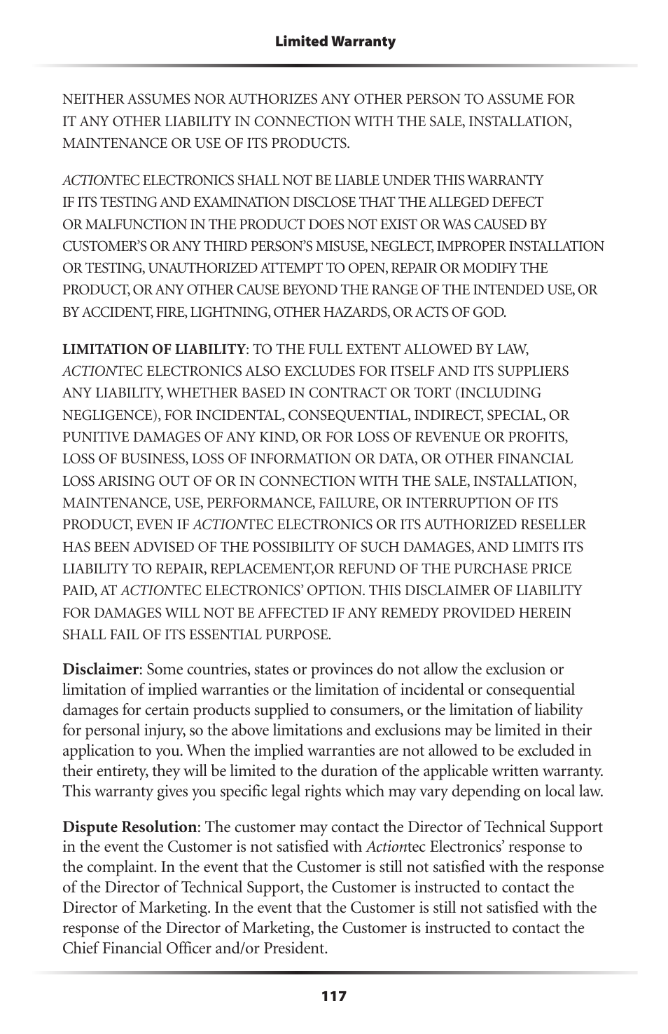 Actiontec electronic Actiontec Wireless DSL Gateway GT704WG User Manual | Page 122 / 123