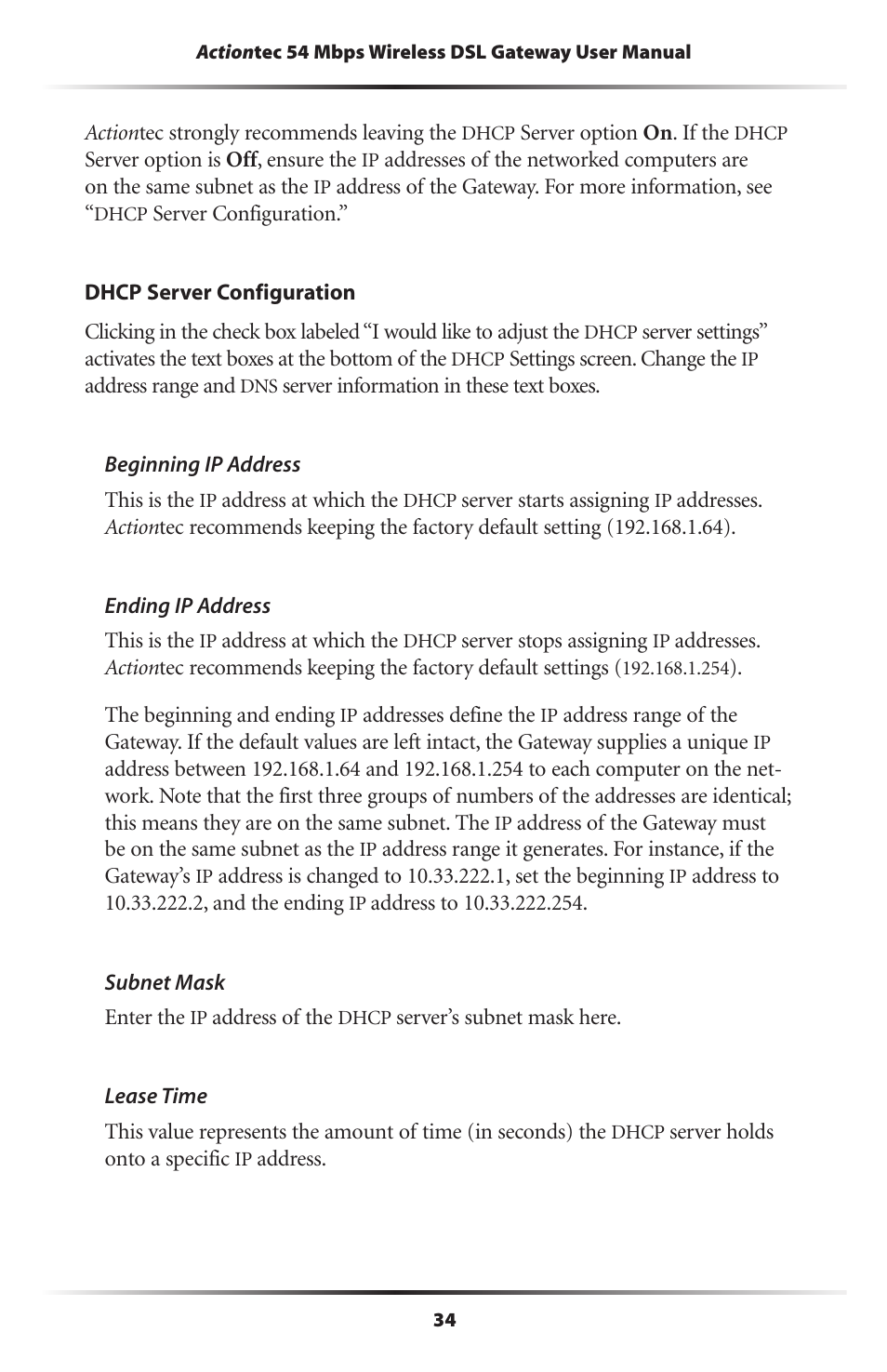 Actiontec electronic Actiontec Wireless DSL Gateway GT704WG User Manual | Page 39 / 123