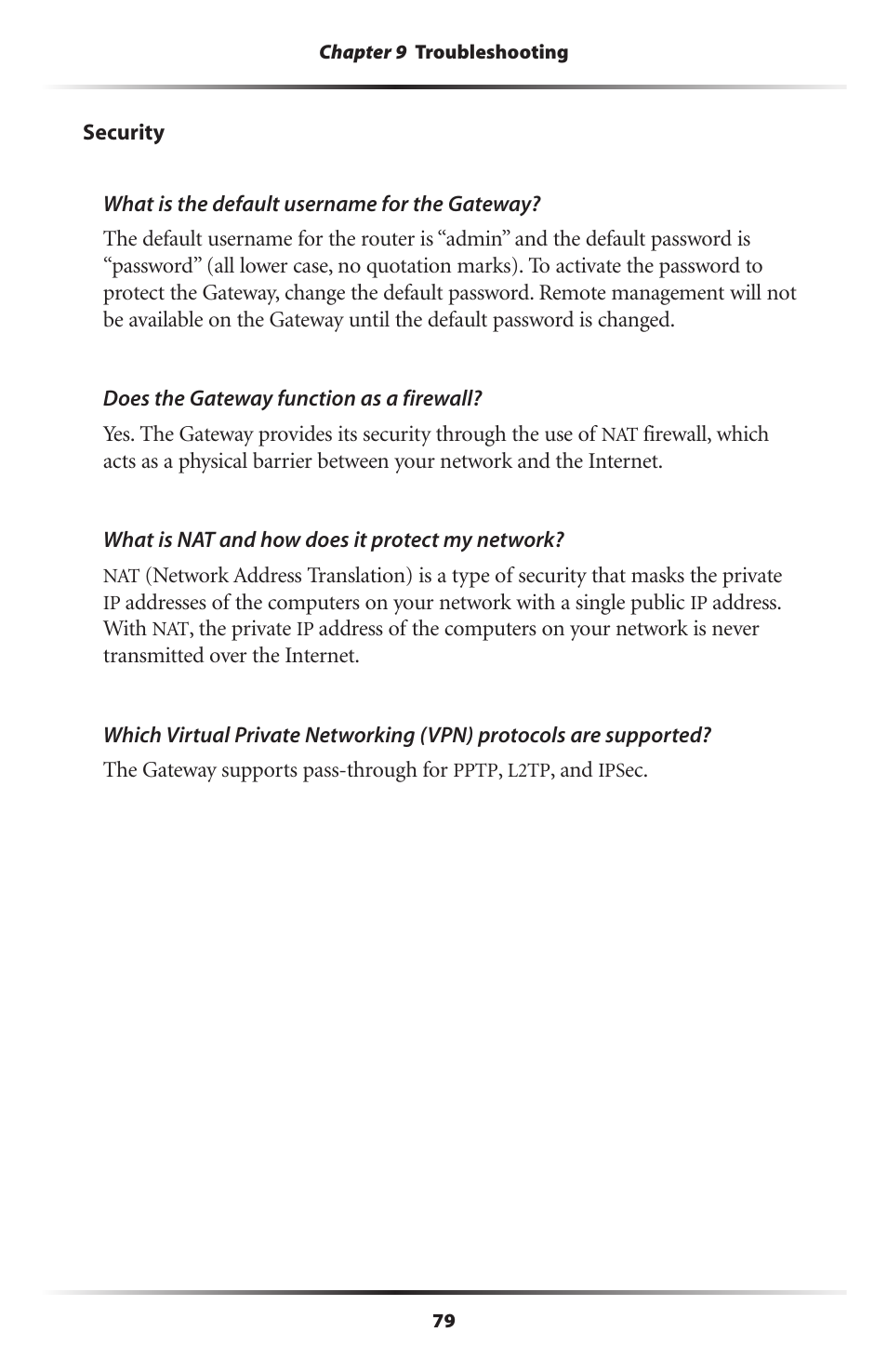 Actiontec electronic Actiontec Wireless DSL Gateway GT704WG User Manual | Page 84 / 123