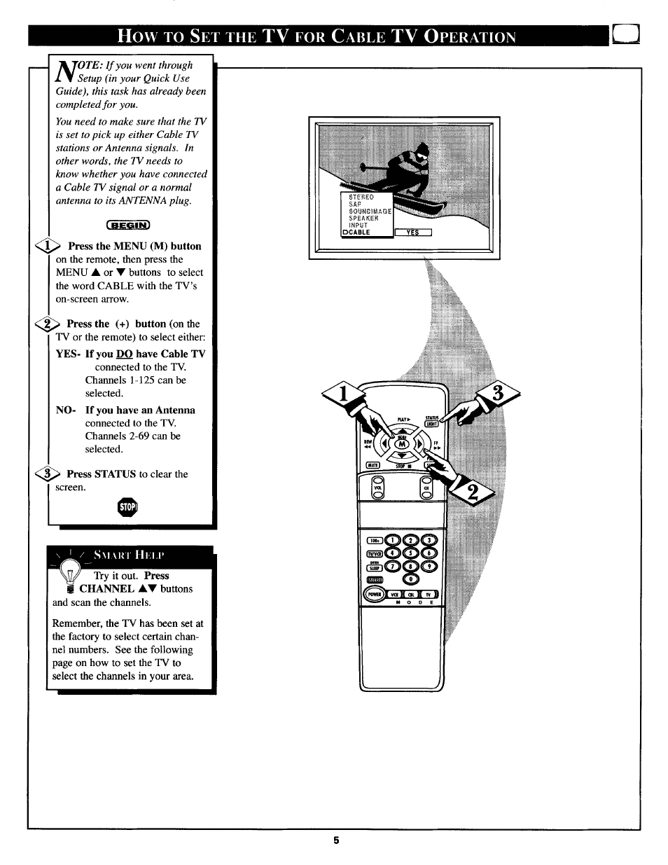 Tv o | Philips TS3654C User Manual | Page 5 / 36