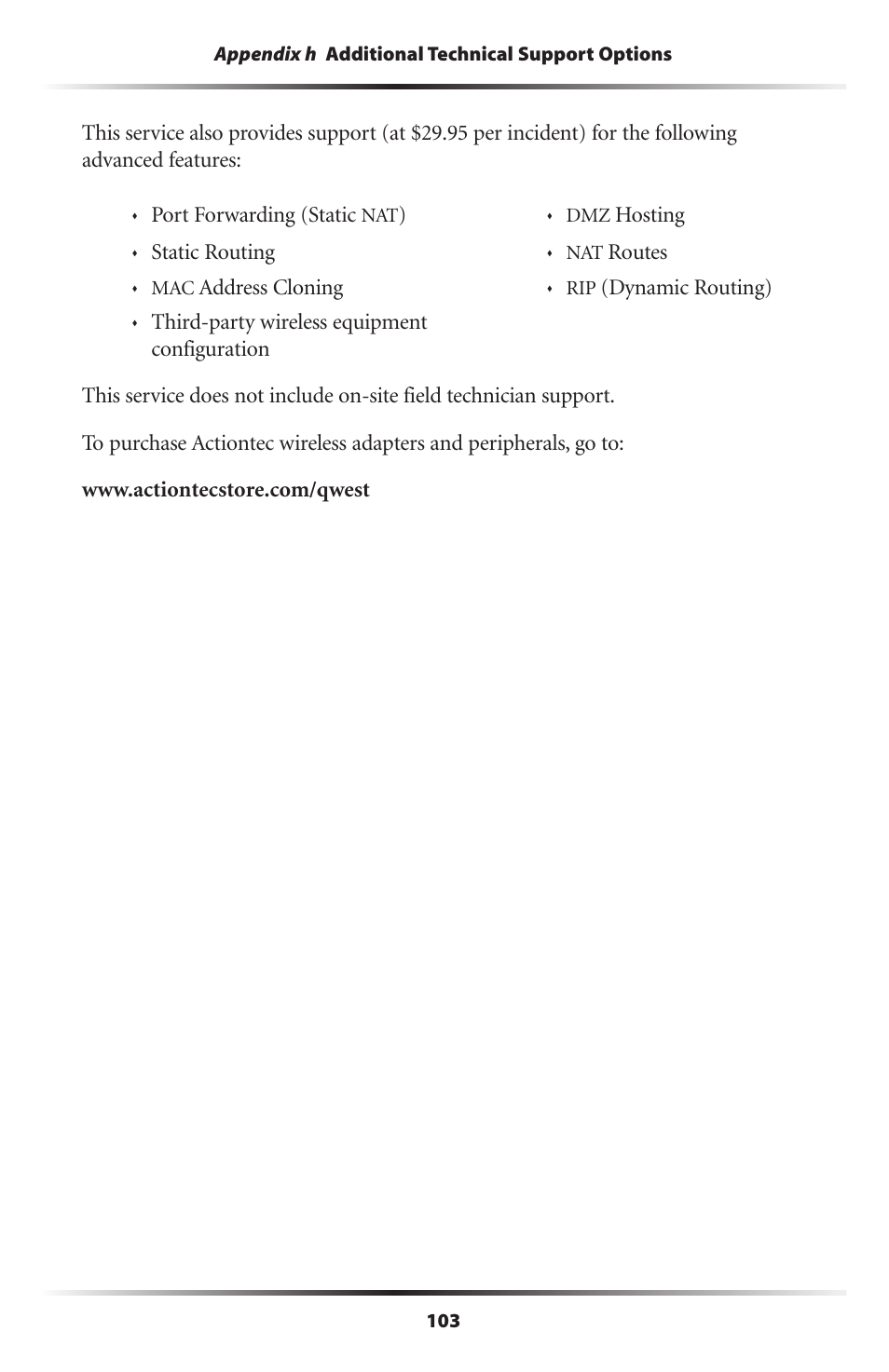 Actiontec electronic DSL Modem GT701WG-QW04 User Manual | Page 108 / 115