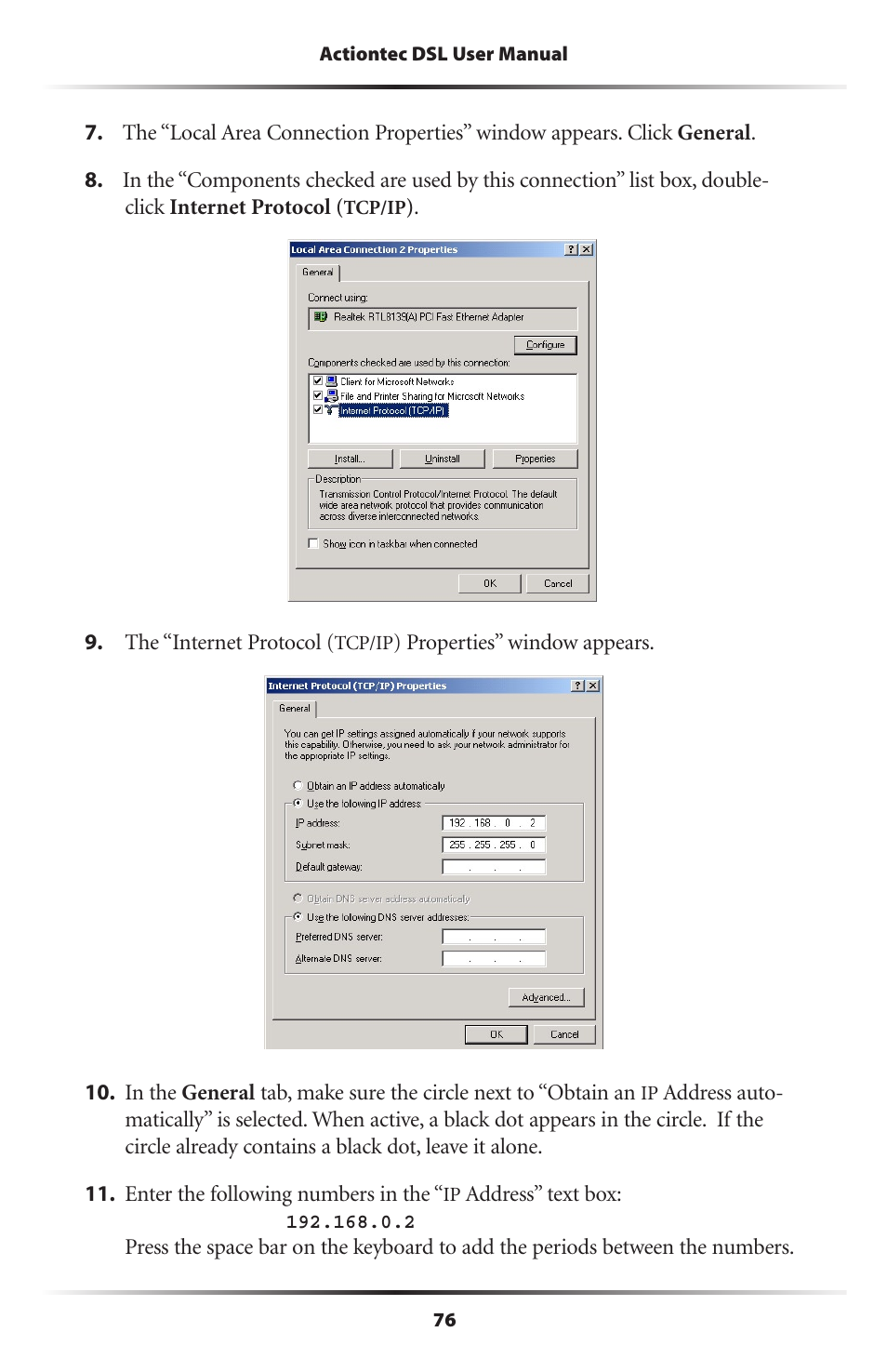 Actiontec electronic DSL Modem GT701WG-QW04 User Manual | Page 81 / 115