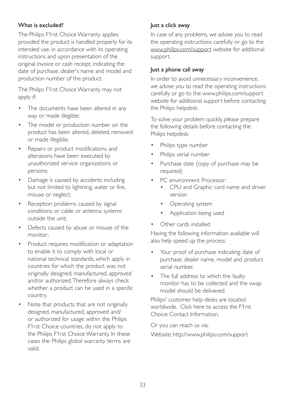 Philips 224CL2SB-00 User Manual | Page 35 / 50