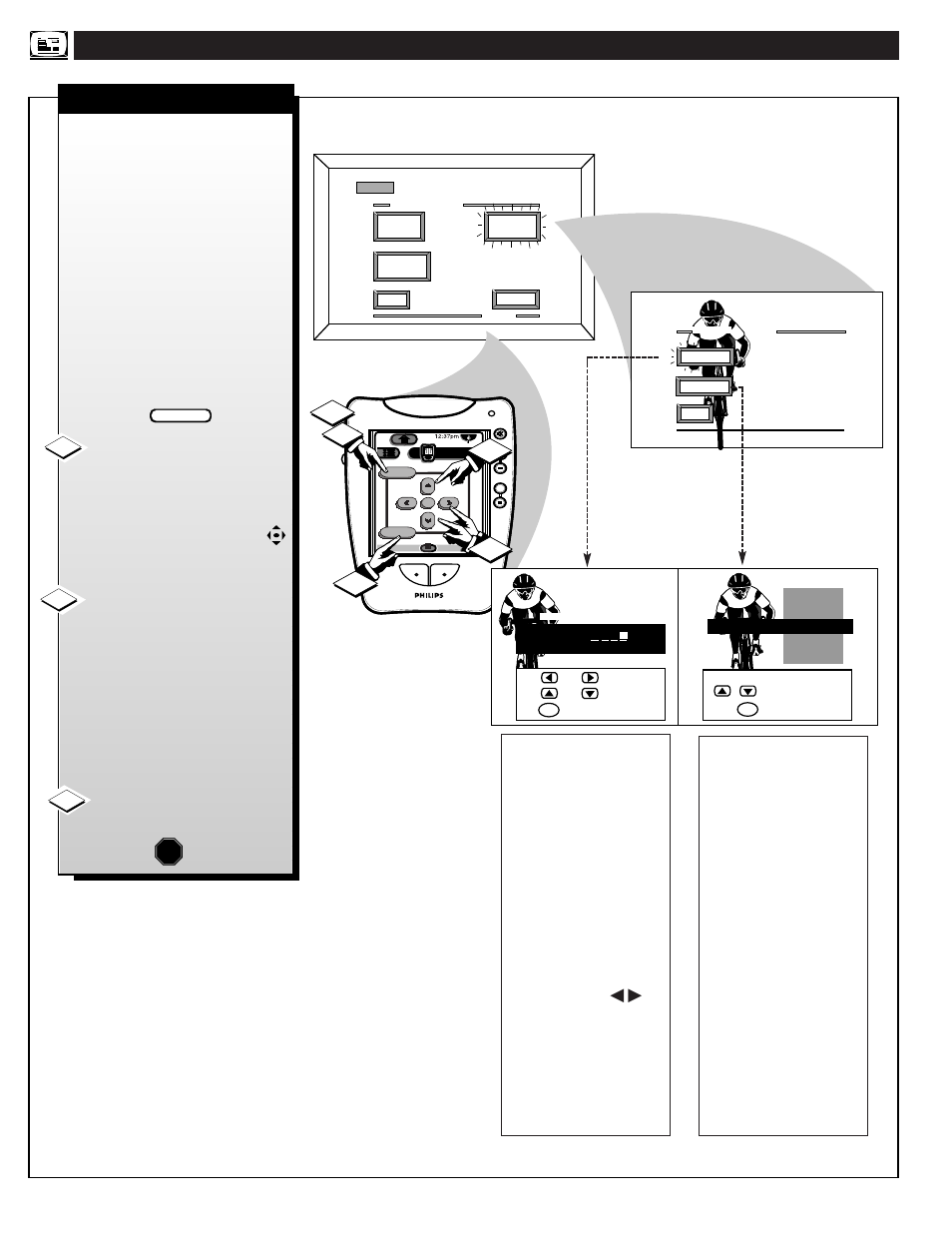 Ntsc a, Nalog, Eature | Ontrols | Philips PROJECTION TV User Manual | Page 18 / 48