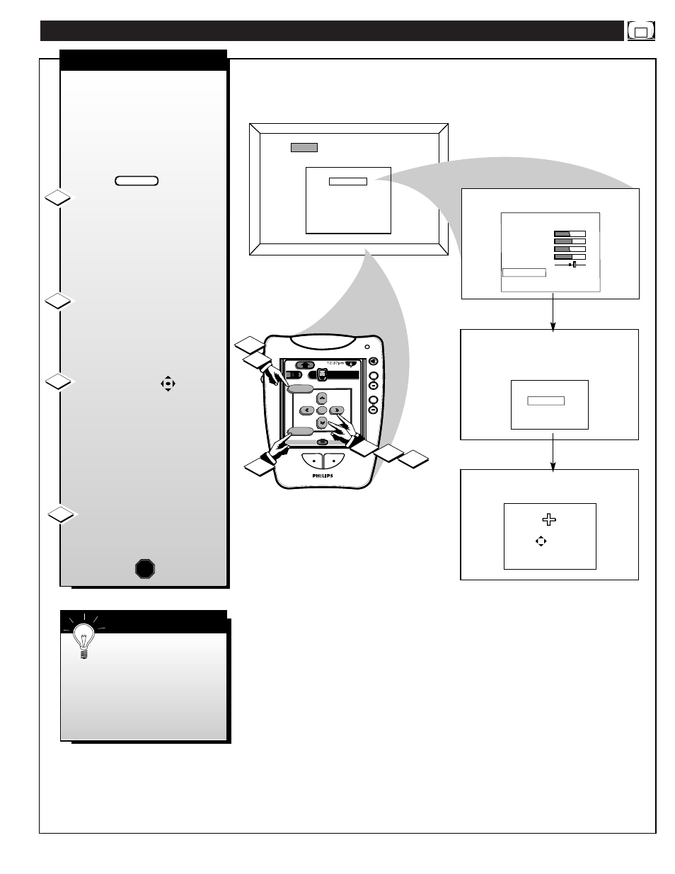 Atsc d, Igital, Icture | Ontrols | Philips PROJECTION TV User Manual | Page 31 / 48