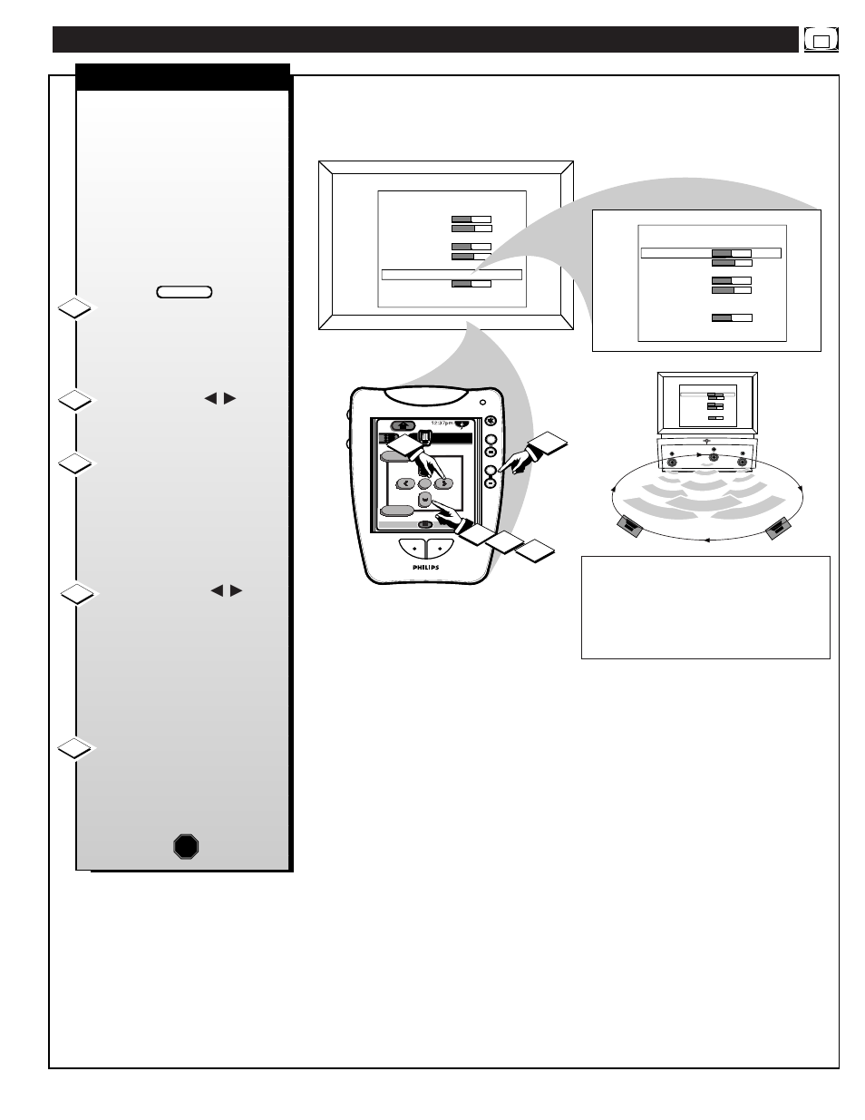 Atsc d, Igital, Peakers | Ontrols | Philips PROJECTION TV User Manual | Page 37 / 48