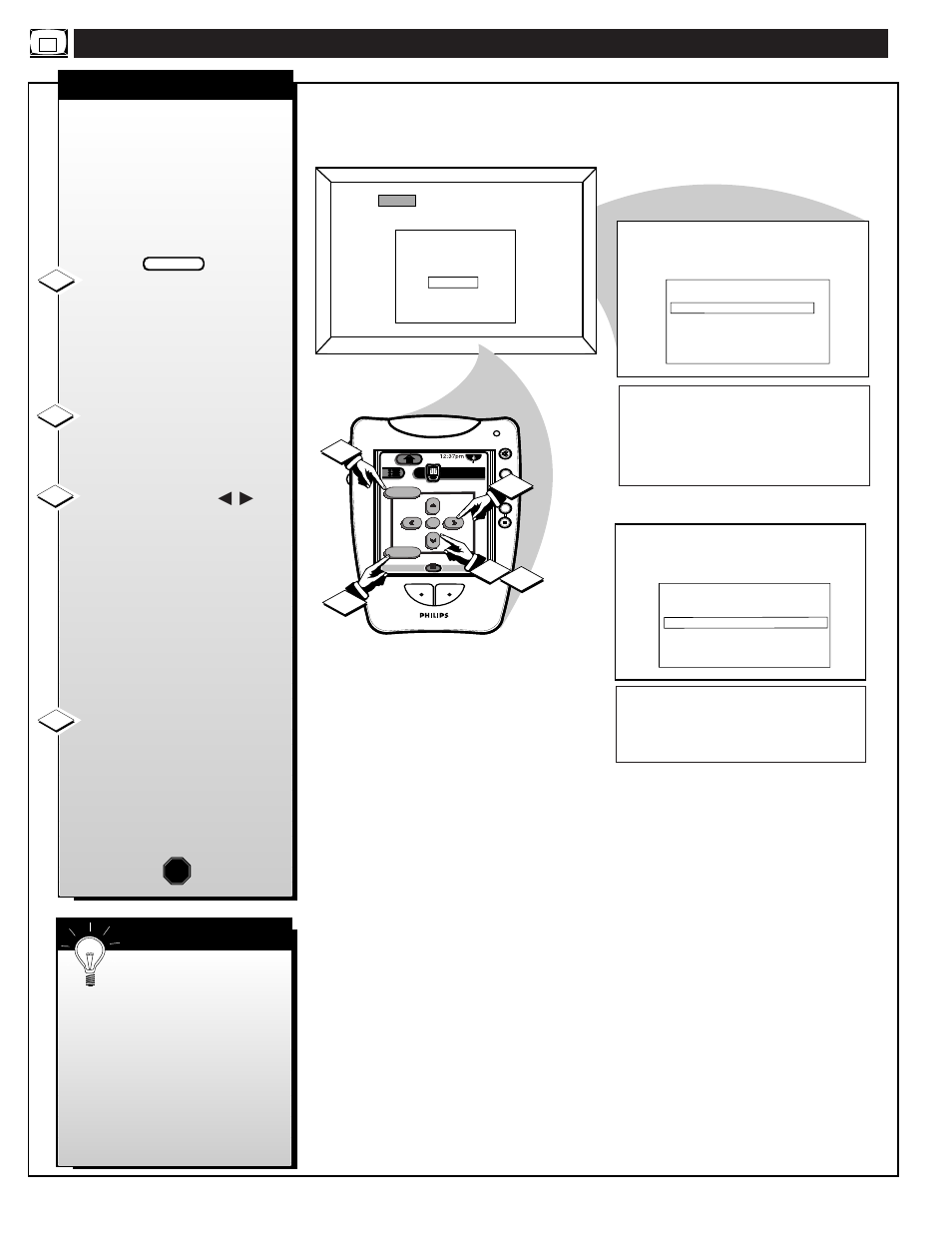 Atsc d, Igital, Eatures | Ontrols | Philips PROJECTION TV User Manual | Page 38 / 48