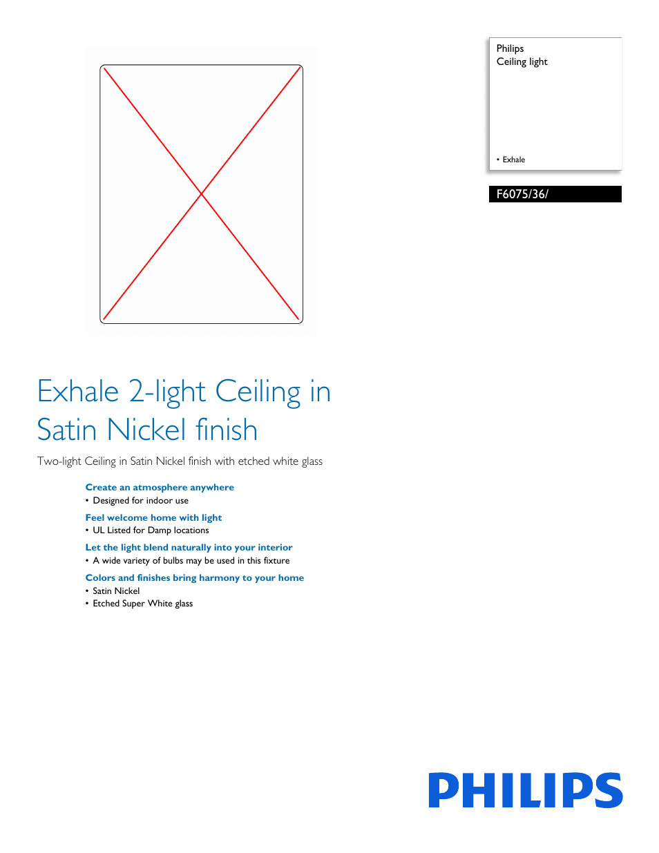 Philips F607536 User Manual | 2 pages