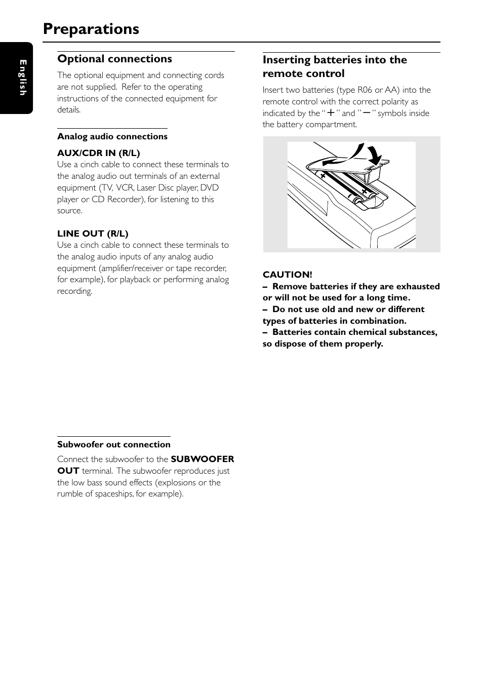 Preparations | Philips MC-I200-37 User Manual | Page 14 / 39