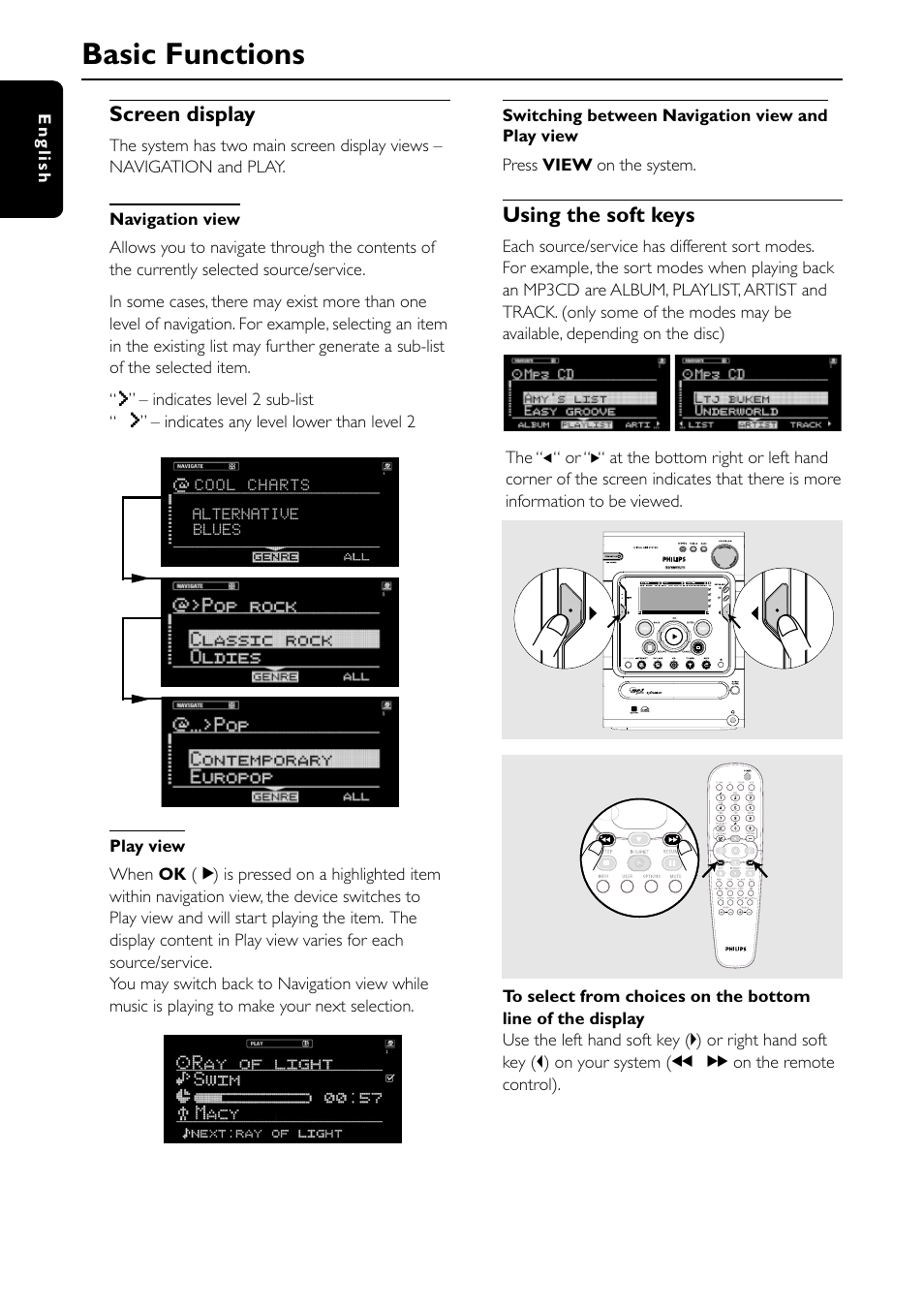 Basic functions | Philips MC-I200-37 User Manual | Page 20 / 39