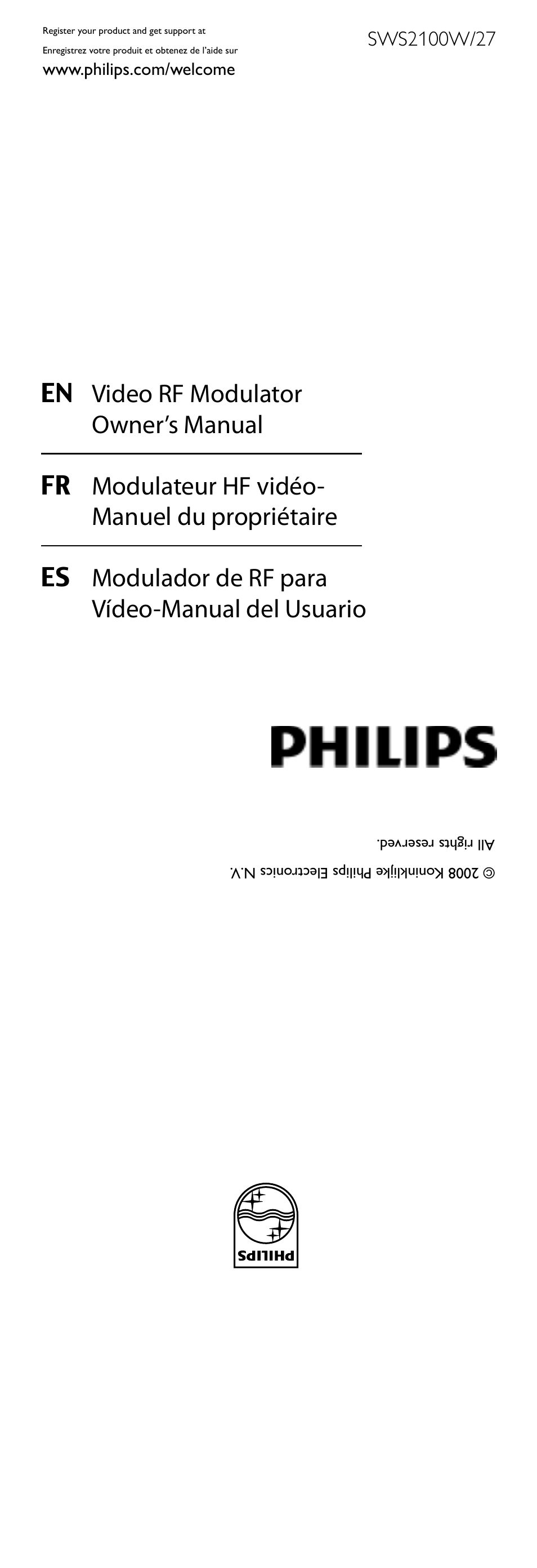 Philips SWS2100W-27 User Manual | 12 pages