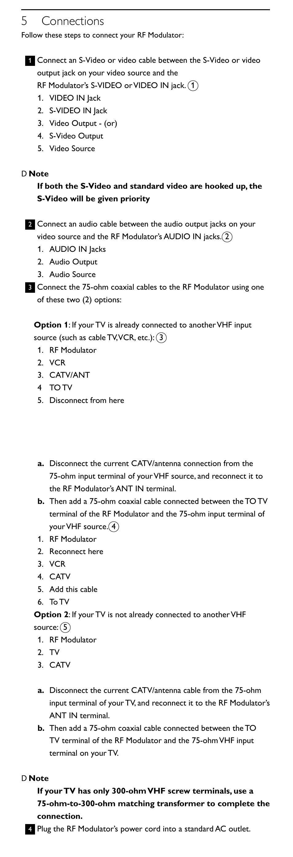 5 connections | Philips SWS2100W-27 User Manual | Page 4 / 12