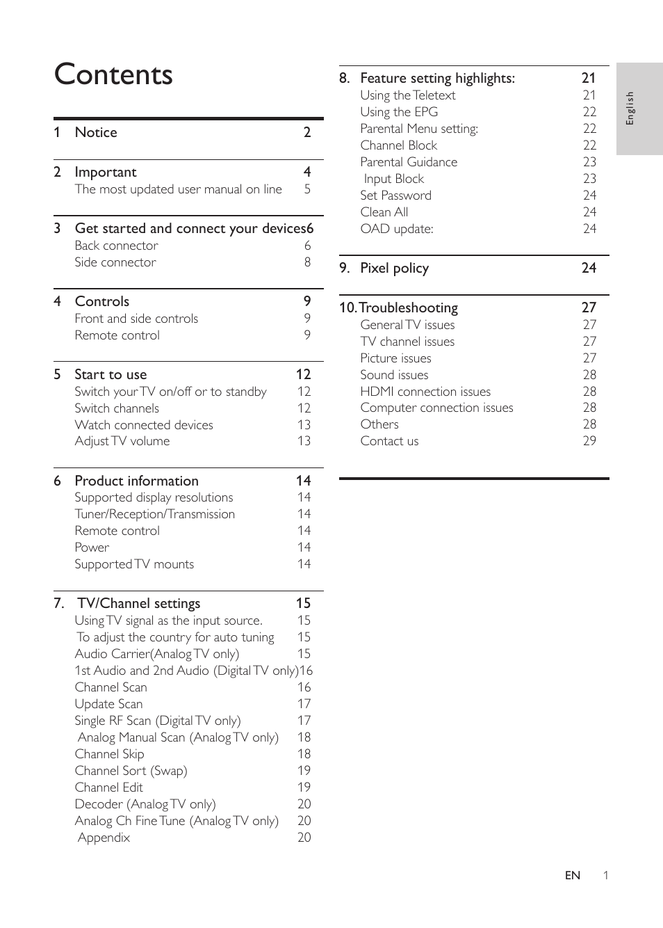 Philips 231T1SB-00 User Manual | Page 3 / 31