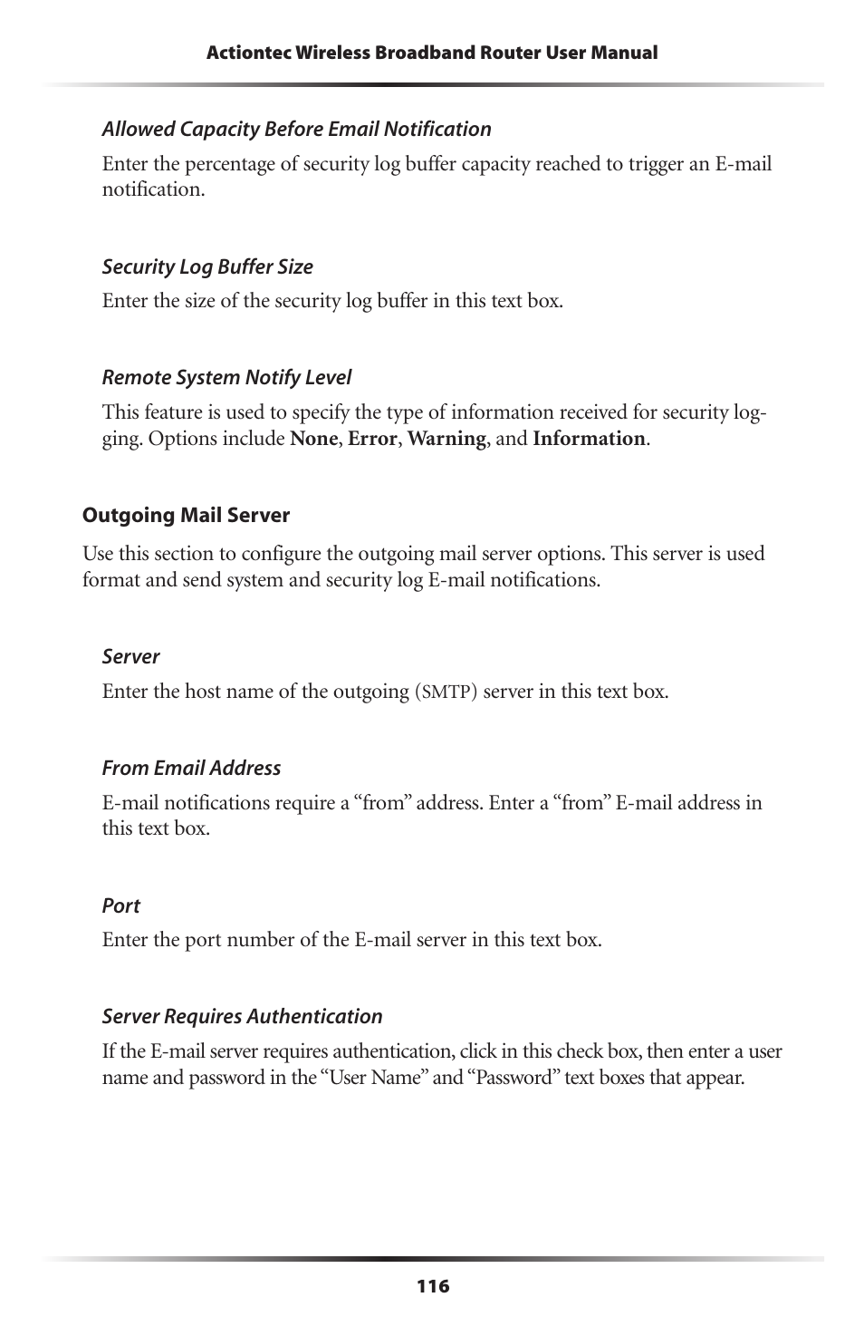 Actiontec MI424WR (GigE) User Manual | Page 119 / 171