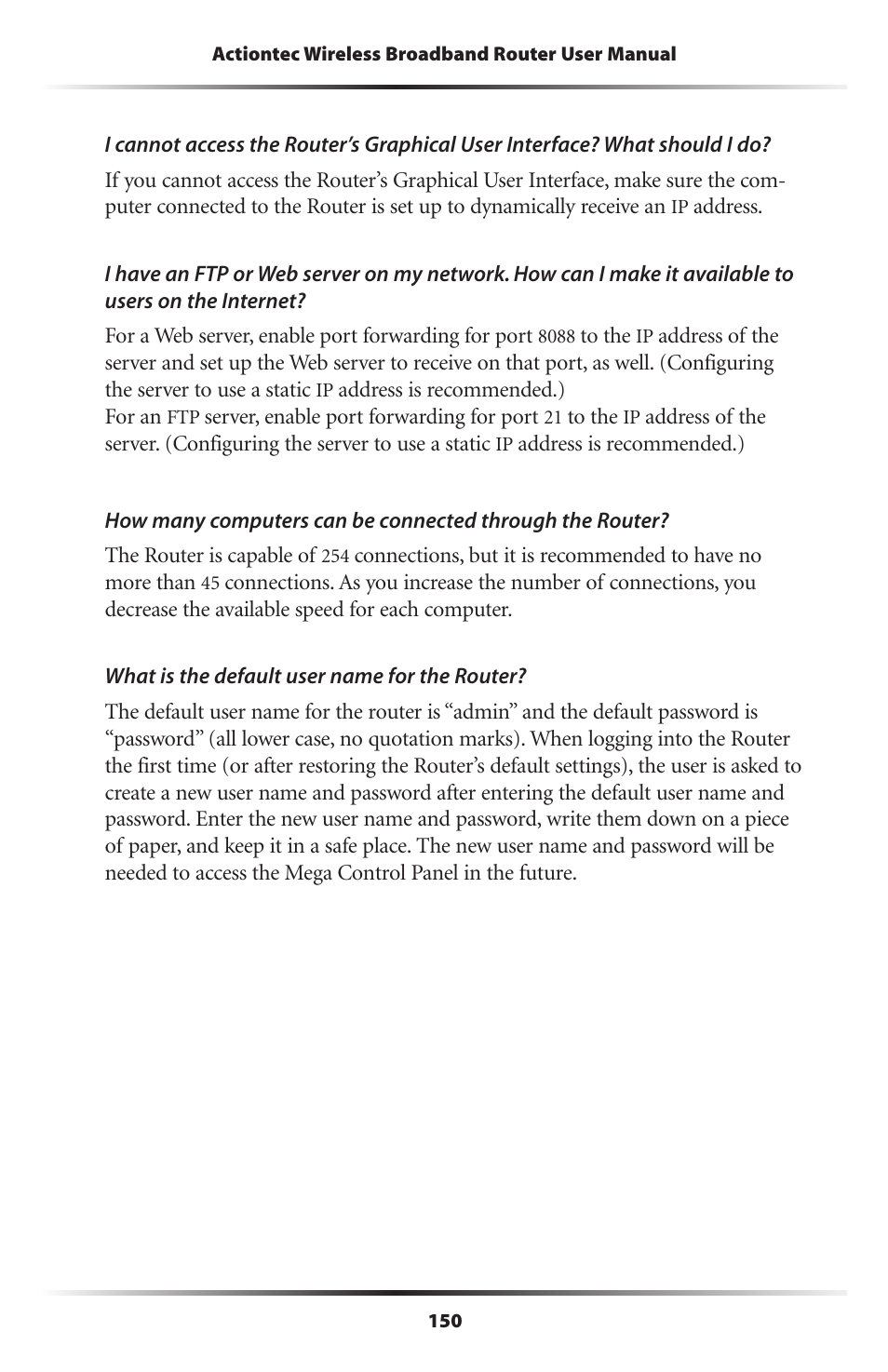 Actiontec MI424WR (GigE) User Manual | Page 153 / 171