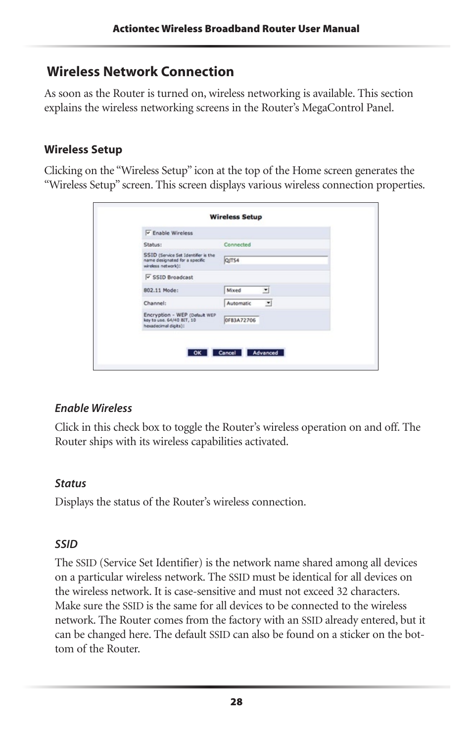 Wireless network connection | Actiontec MI424WR (GigE) User Manual | Page 31 / 171