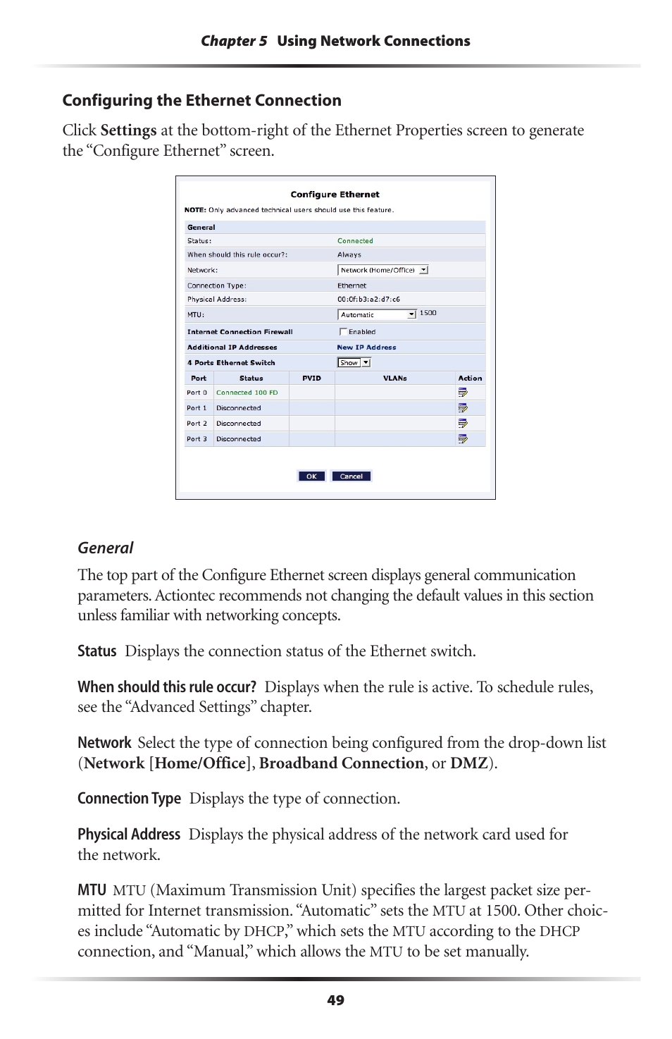 Actiontec MI424WR (GigE) User Manual | Page 52 / 171