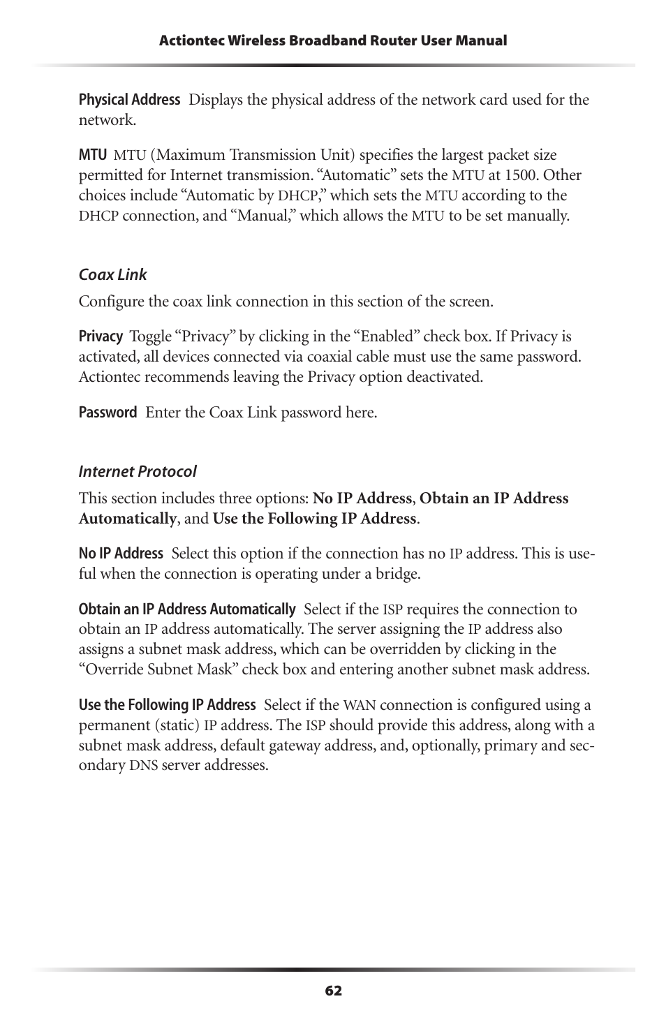 Actiontec MI424WR (GigE) User Manual | Page 65 / 171