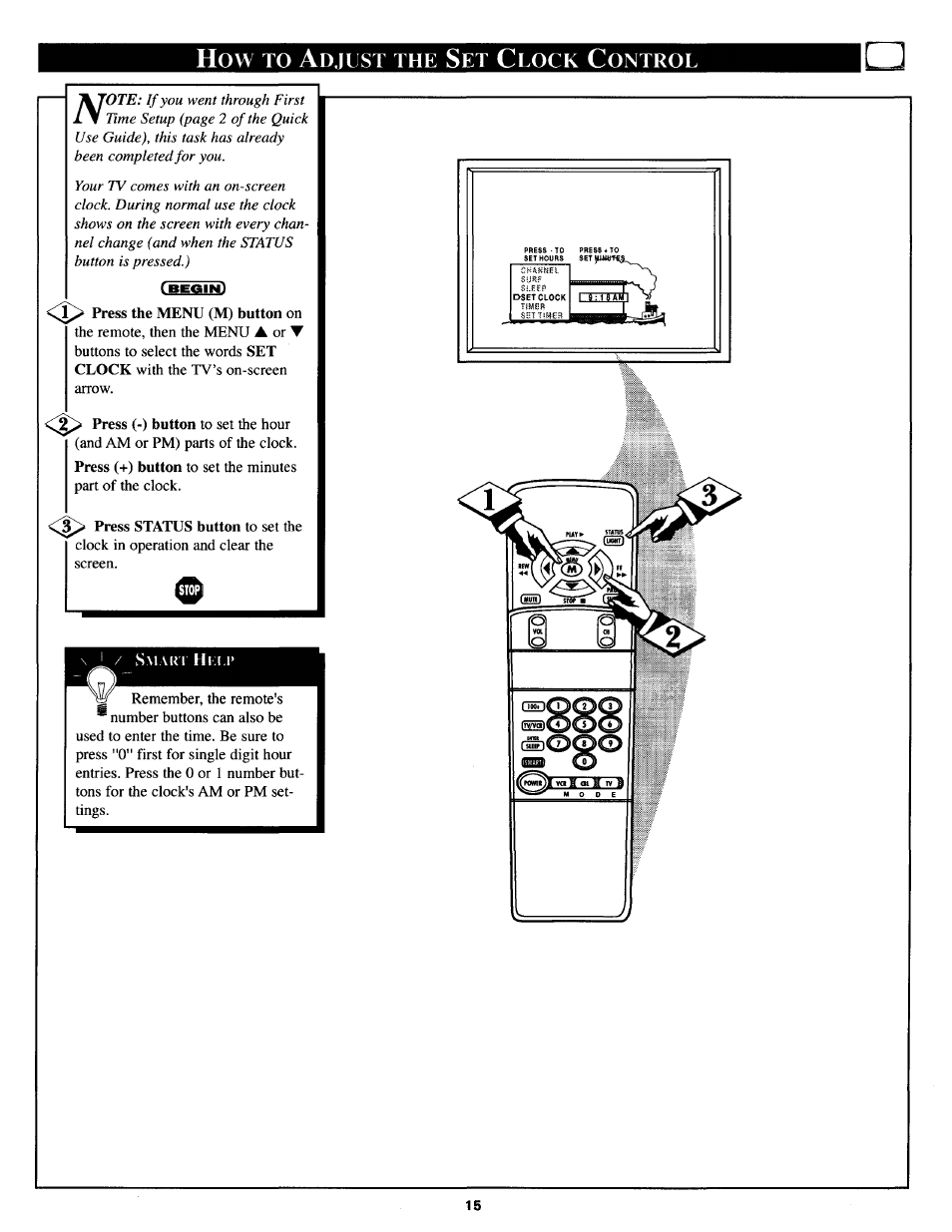 I cm, Djust, Lock | Ontrol | Philips TS3254C User Manual | Page 15 / 36