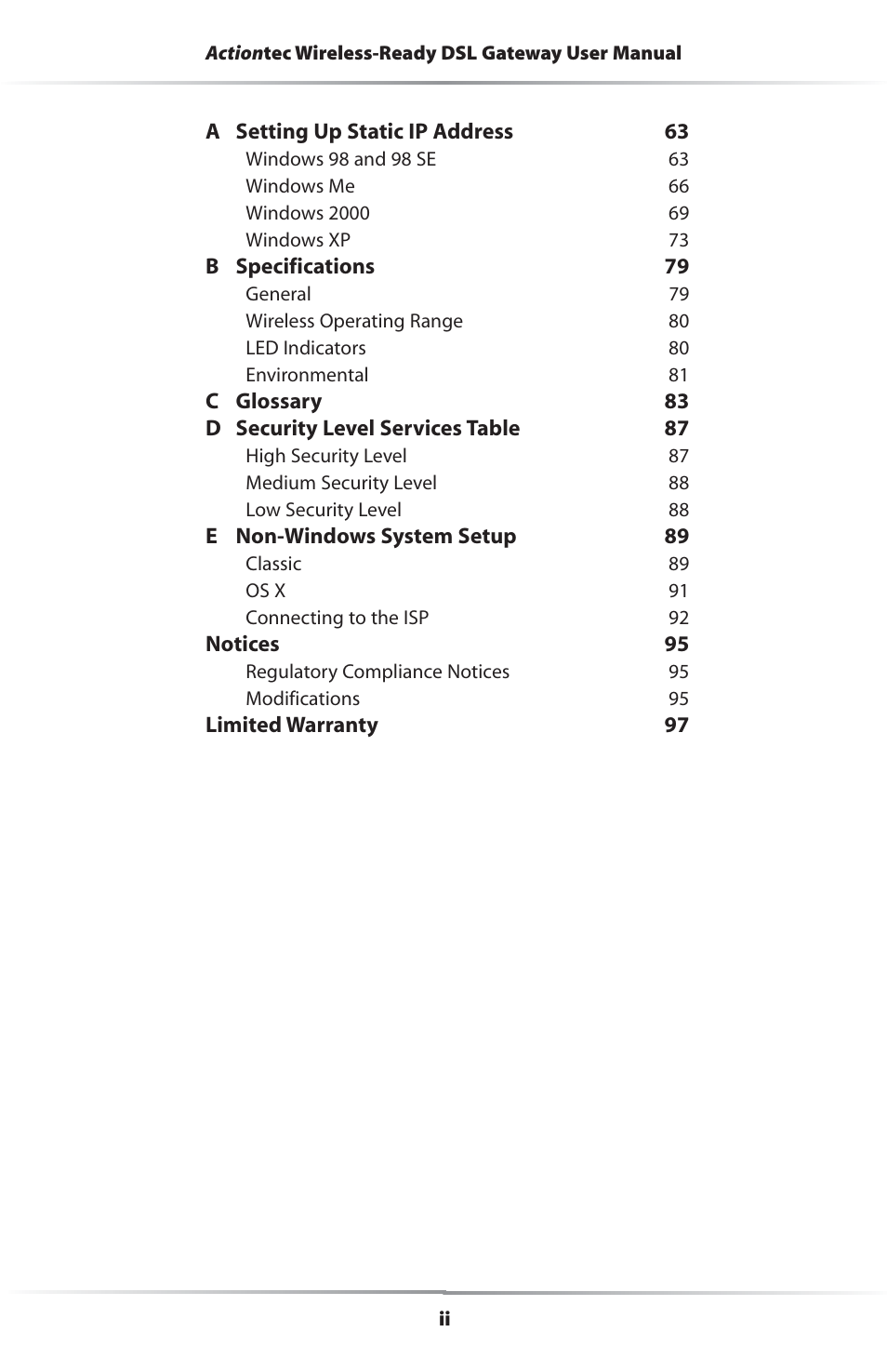 Actiontec electronic GS204AD9-01 User Manual | Page 3 / 103