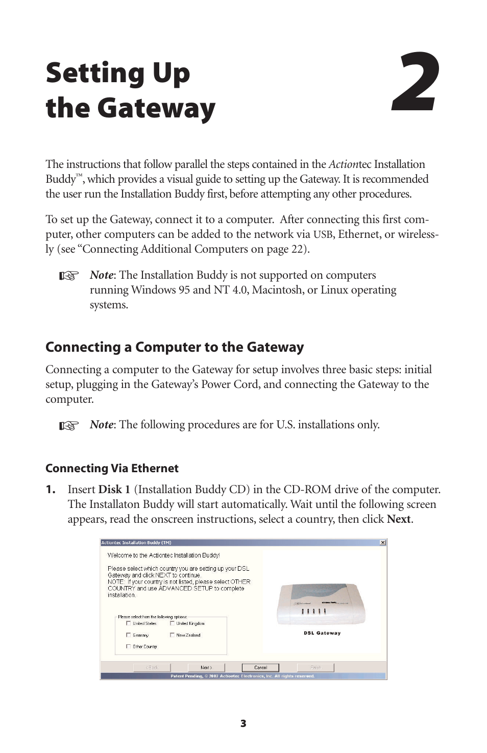 Setting up the gateway | Actiontec electronic GS204AD9-01 User Manual | Page 6 / 103