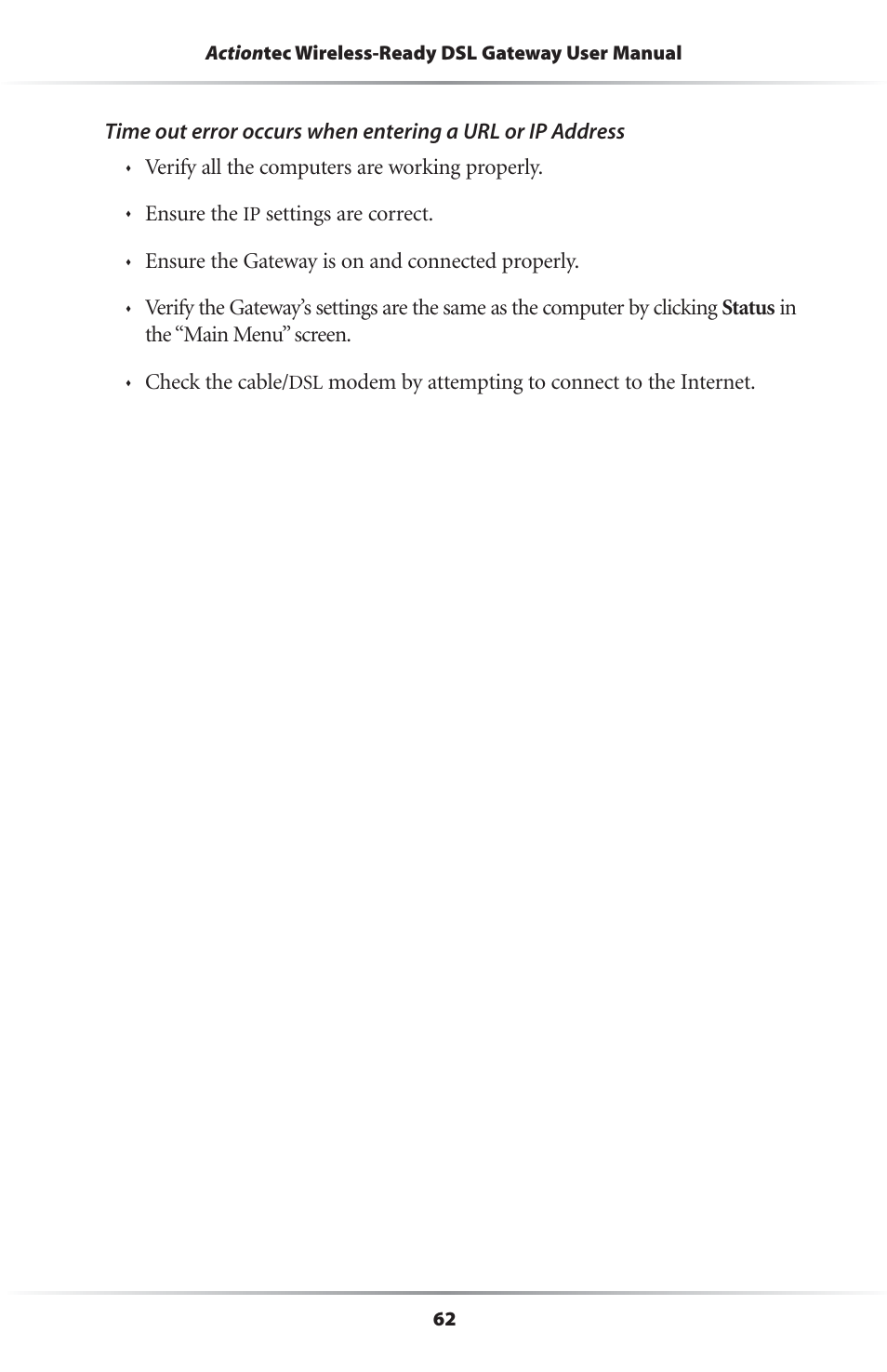 Actiontec electronic GS204AD9-01 User Manual | Page 65 / 103