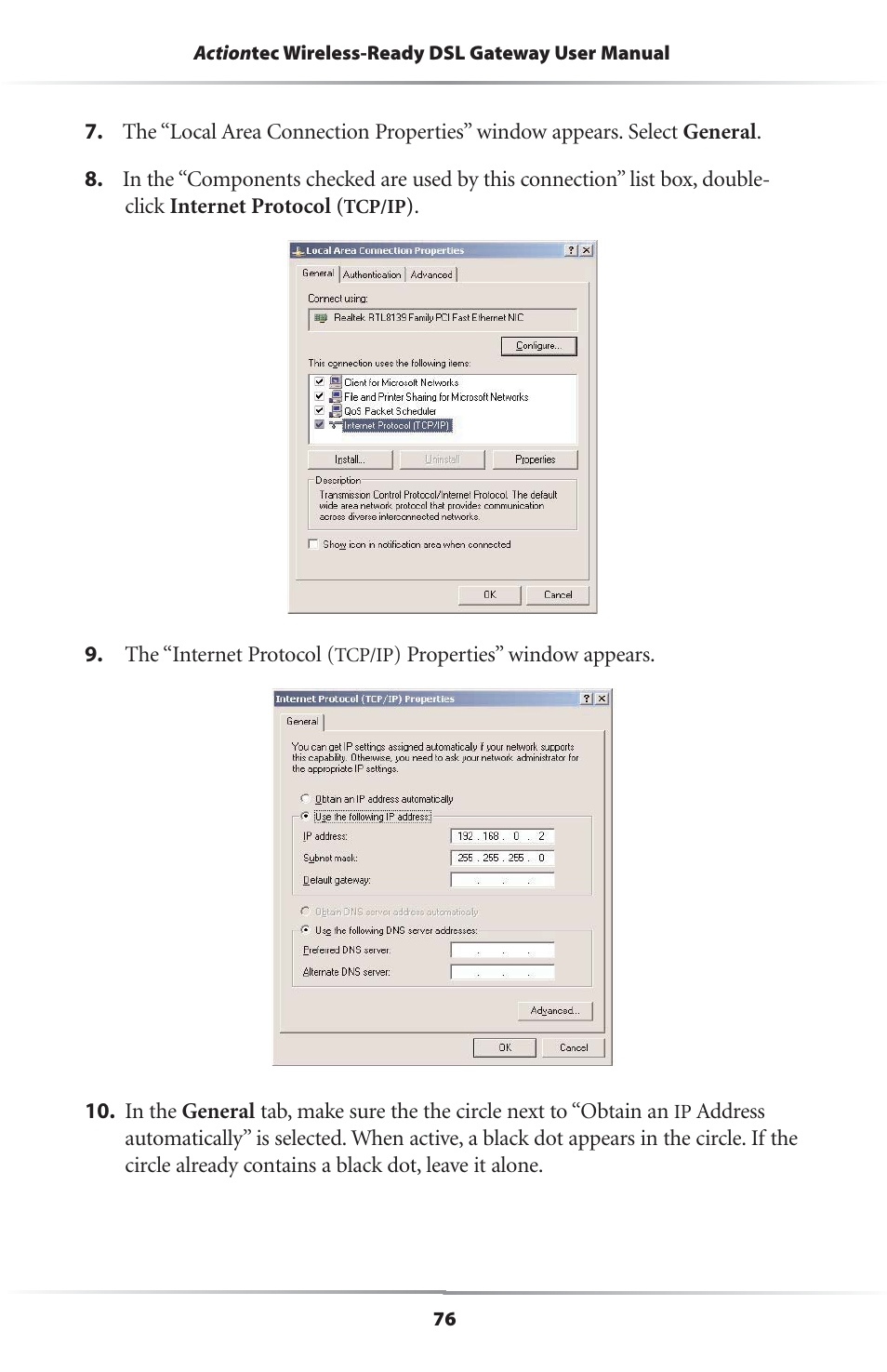 Actiontec electronic GS204AD9-01 User Manual | Page 79 / 103