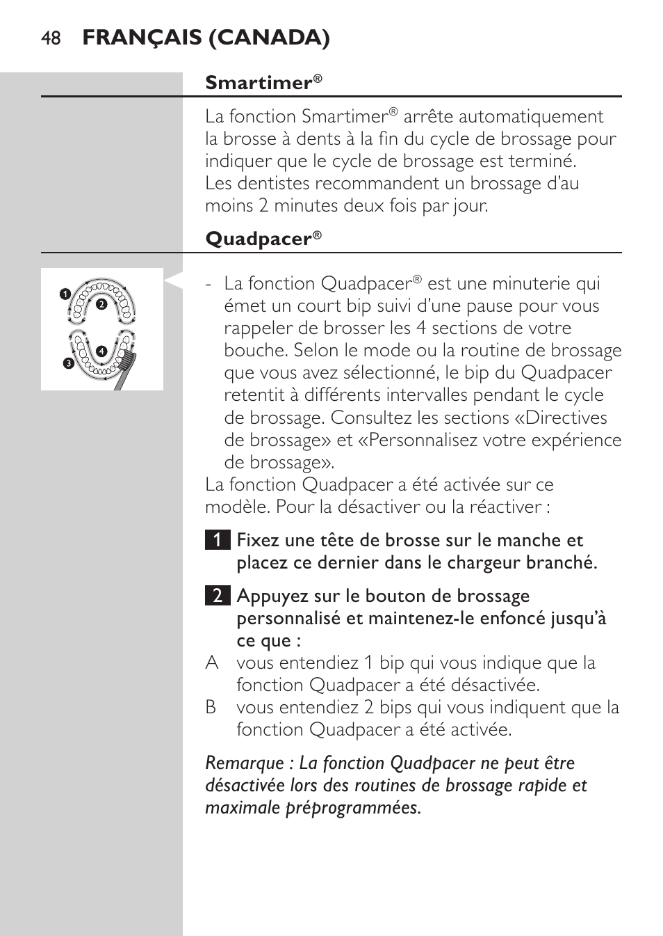 Français (canada) | Philips HX6962-70 User Manual | Page 48 / 60