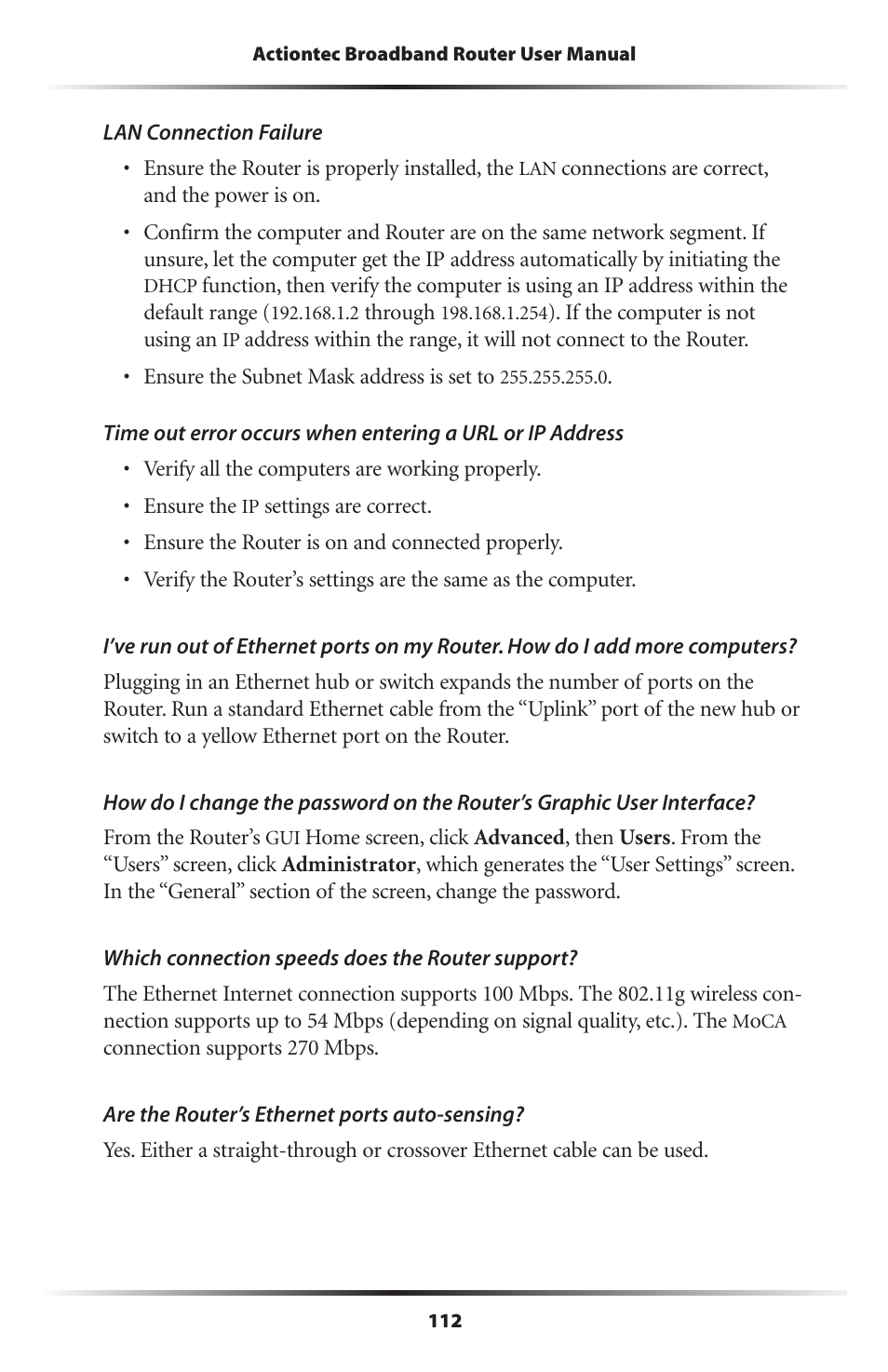 Actiontec electronic MI408 User Manual | Page 114 / 140