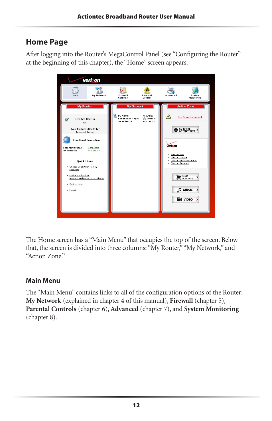 Home page | Actiontec electronic MI408 User Manual | Page 14 / 140