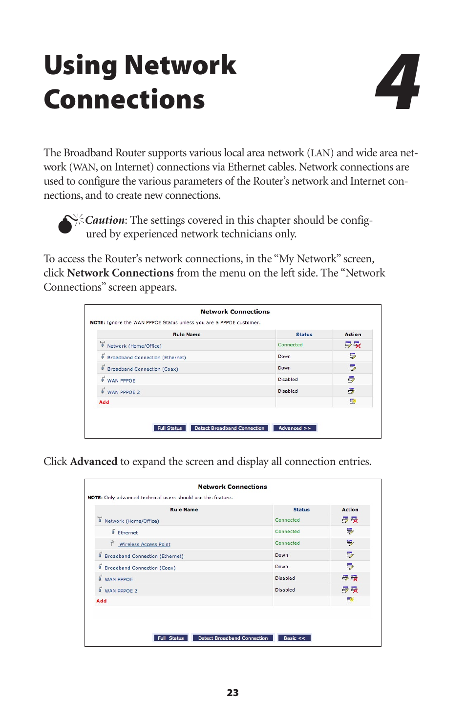 Using network connections | Actiontec electronic MI408 User Manual | Page 25 / 140