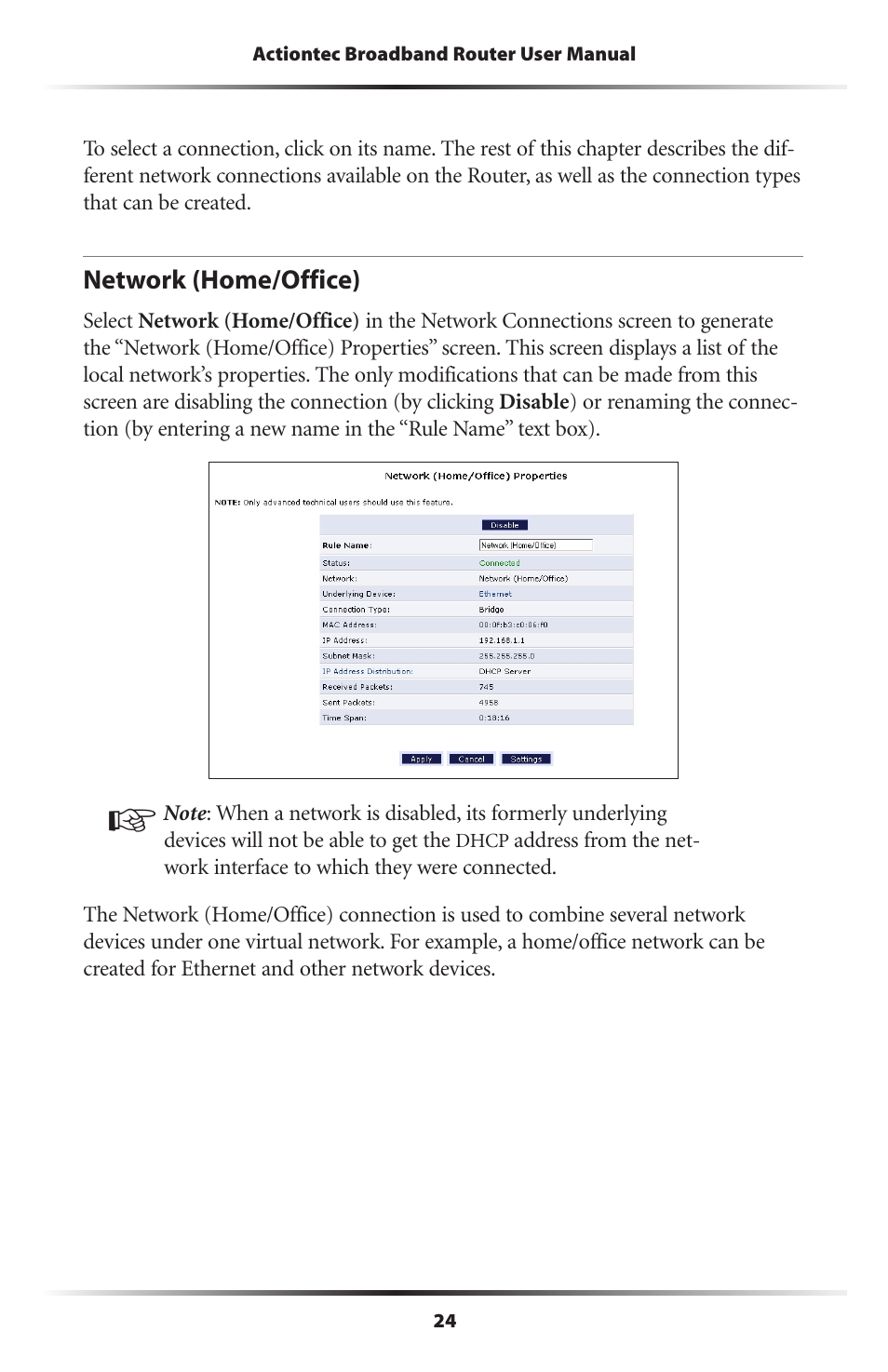 Network (home/office) | Actiontec electronic MI408 User Manual | Page 26 / 140