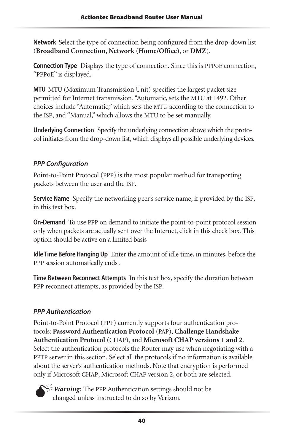 Actiontec electronic MI408 User Manual | Page 42 / 140