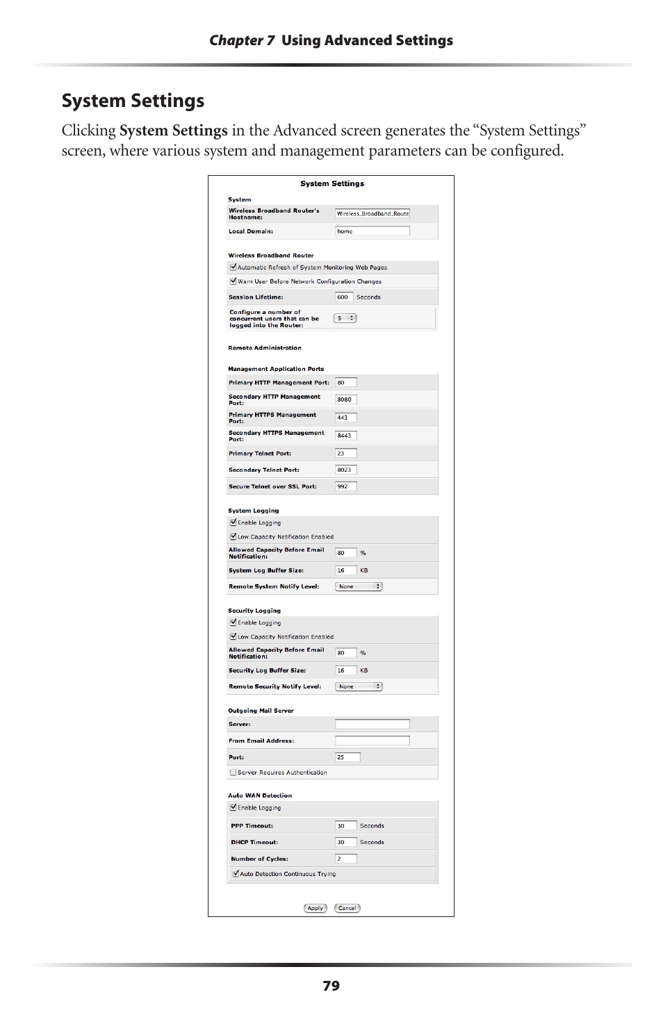 System settings | Actiontec electronic MI408 User Manual | Page 81 / 140